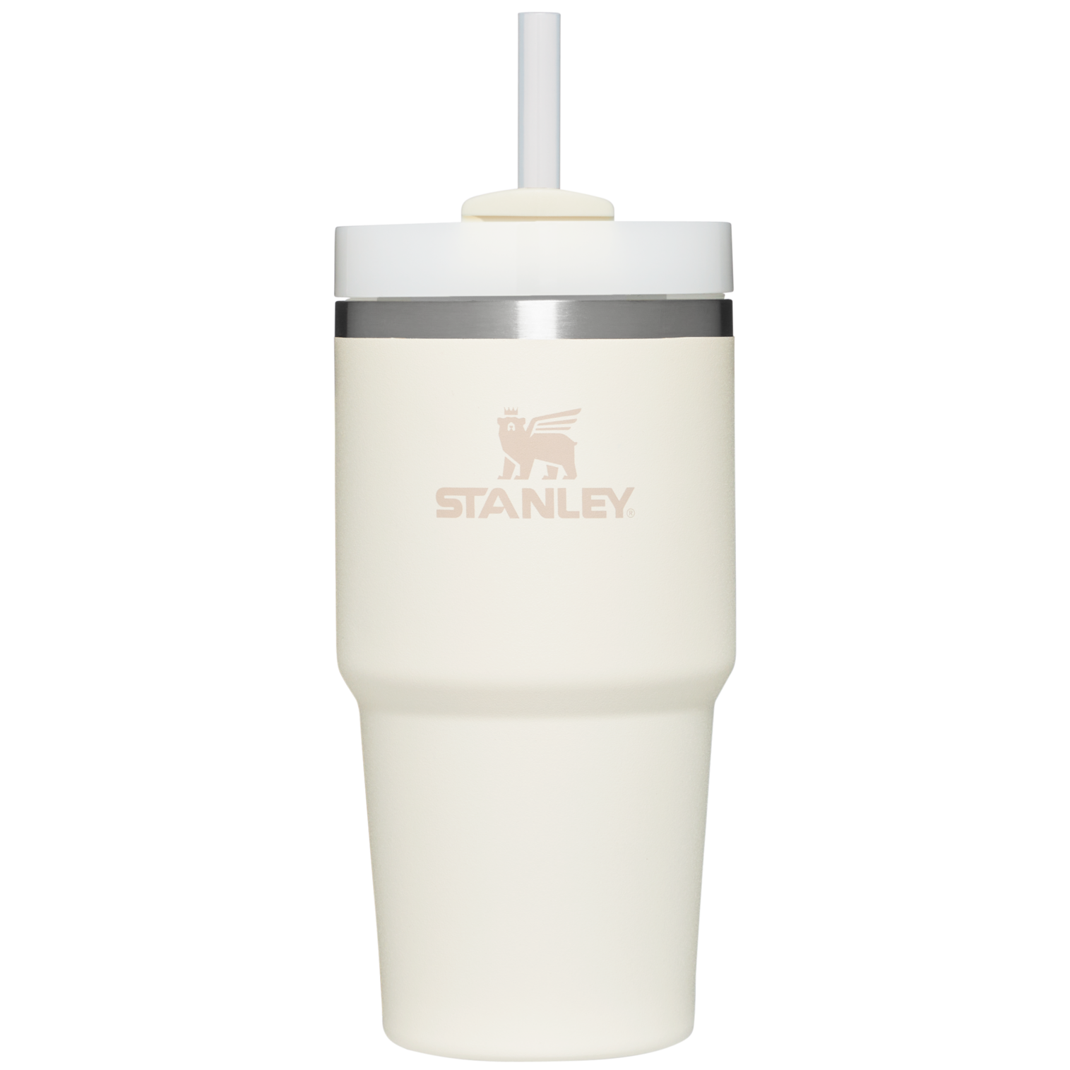 Large Capacity The Quencher H2.0 Flowstate Tumbler D030T - Double-Wall Vacuum Insulated Travel Tumbler with Straw - Cream