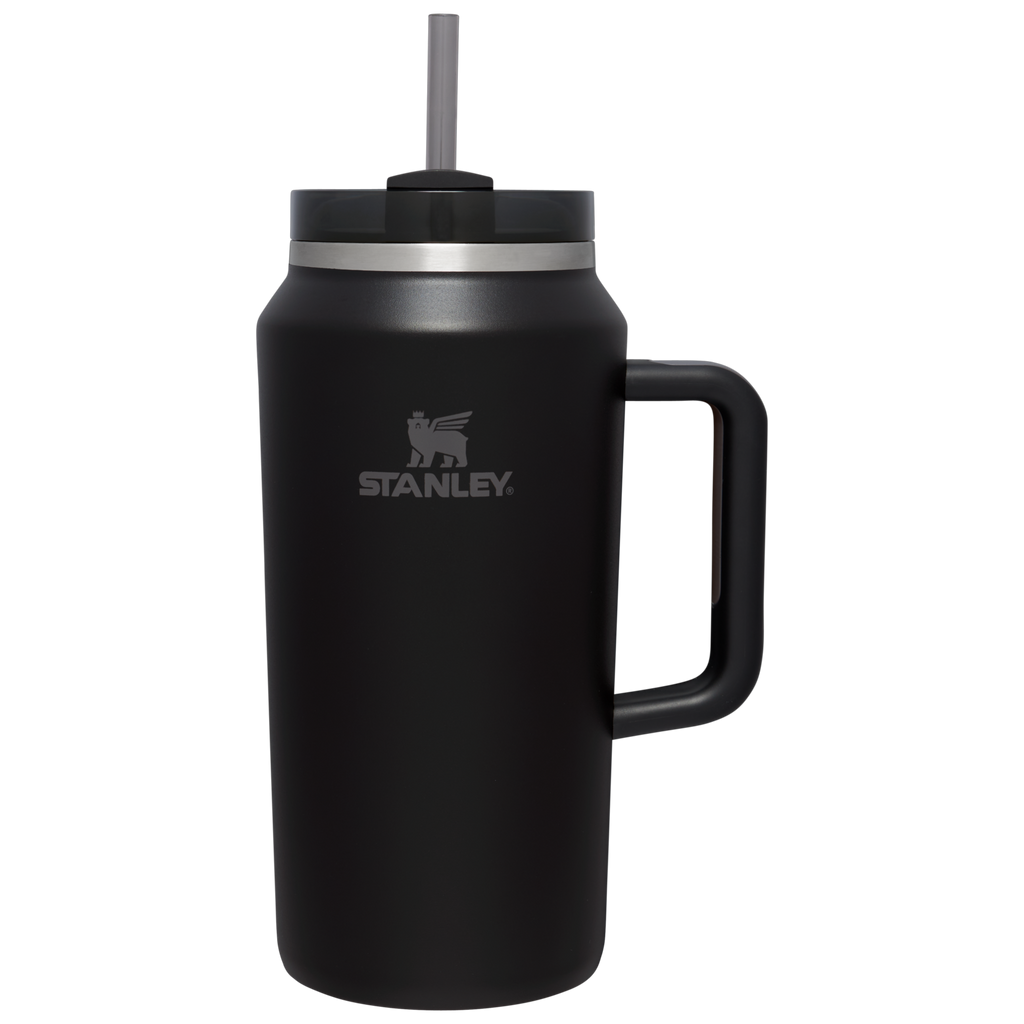 Large Capacity The Quencher H2.0 Flowstate Tumbler D033Q - Double-Wall Vacuum Insulated Travel Tumbler with Straw - Black