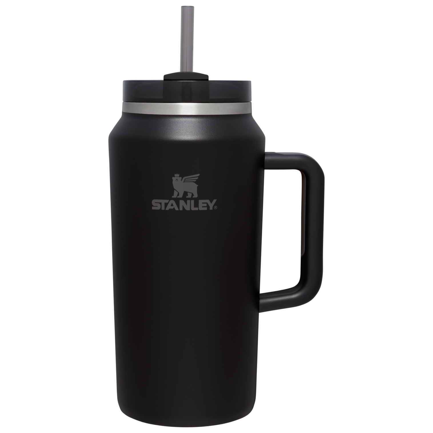 Large Capacity The Quencher H2.0 Flowstate Tumbler D033Q - Double-Wall Vacuum Insulated Travel Tumbler with Straw - Black