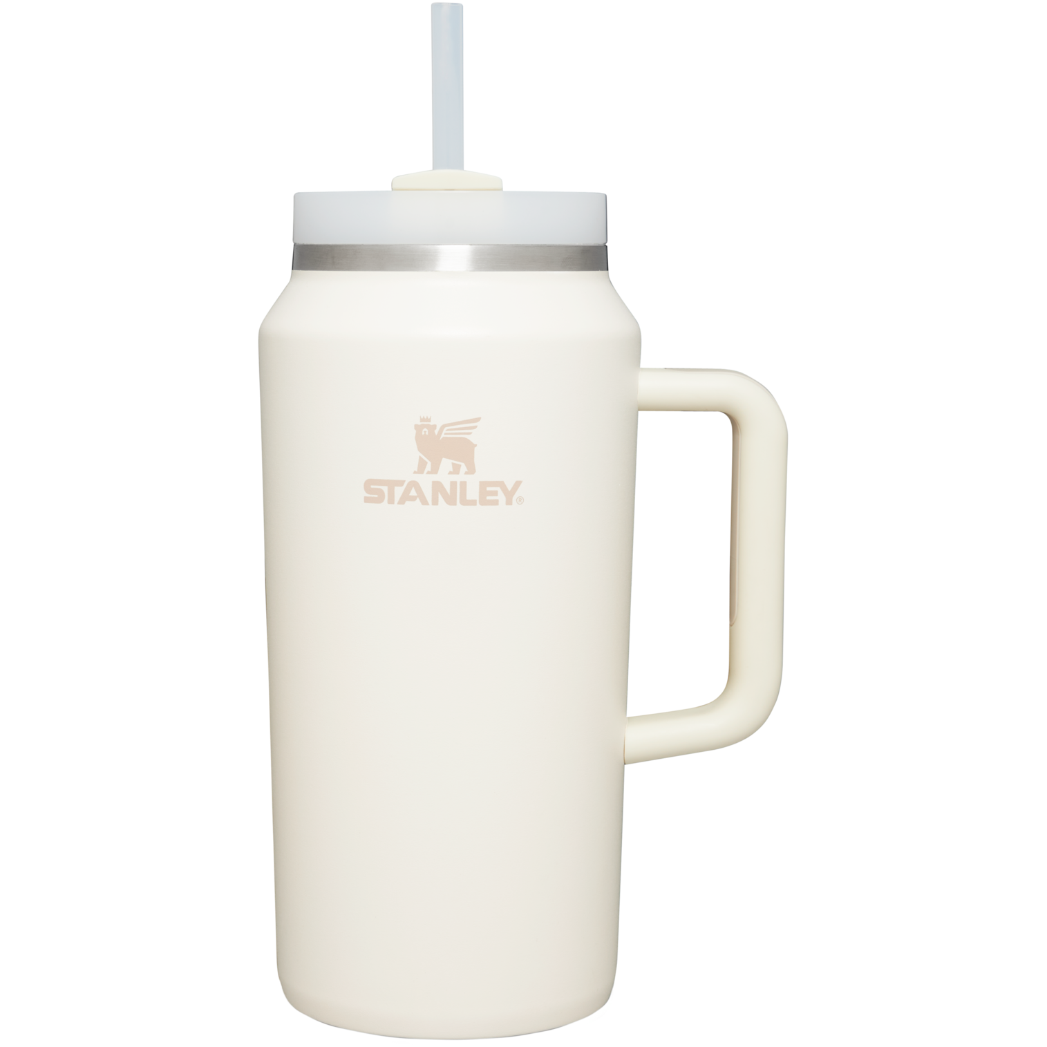 Large Capacity The Quencher H2.0 Flowstate Tumbler D033Q - Double-Wall Vacuum Insulated Travel Tumbler with Straw - Cream