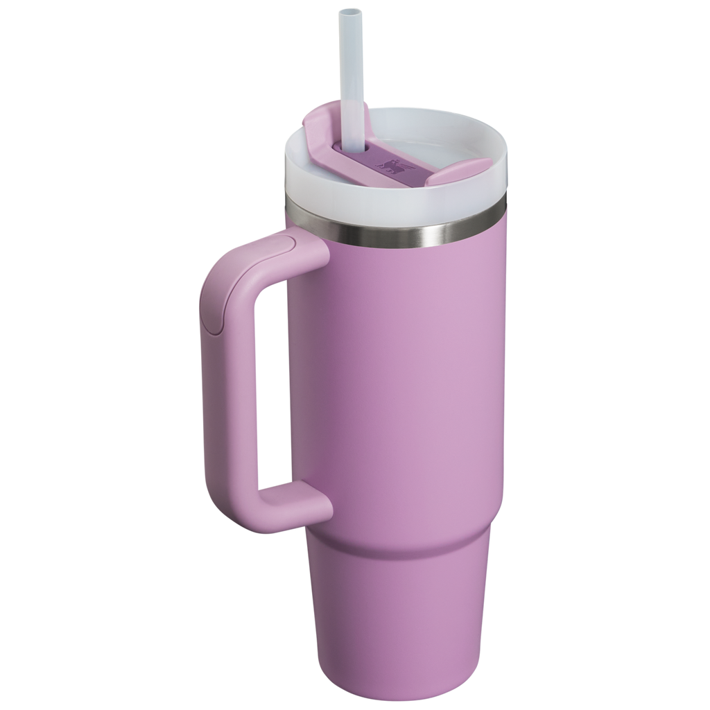 Insulated Travel The Quencher H2.0 Flowstate Tumbler | Stanley Create D331C - Double-Wall Vacuum Insulated Travel Tumbler with Straw Detail