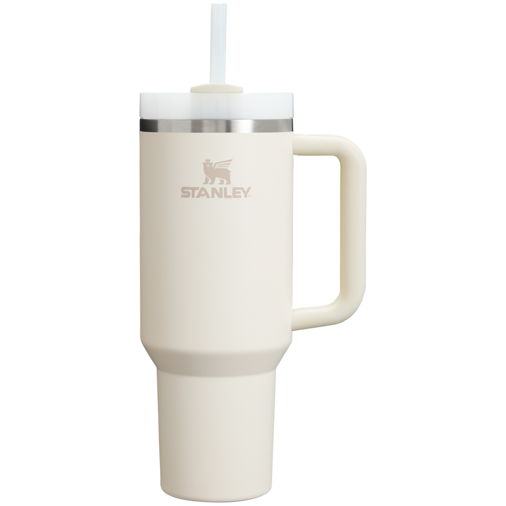 Splash-Resistant FlowState The Quencher H2.0 Flowstate Tumbler D050X - 40oz Large Capacity Car-Cup Friendly Quencher - Cream 2.0