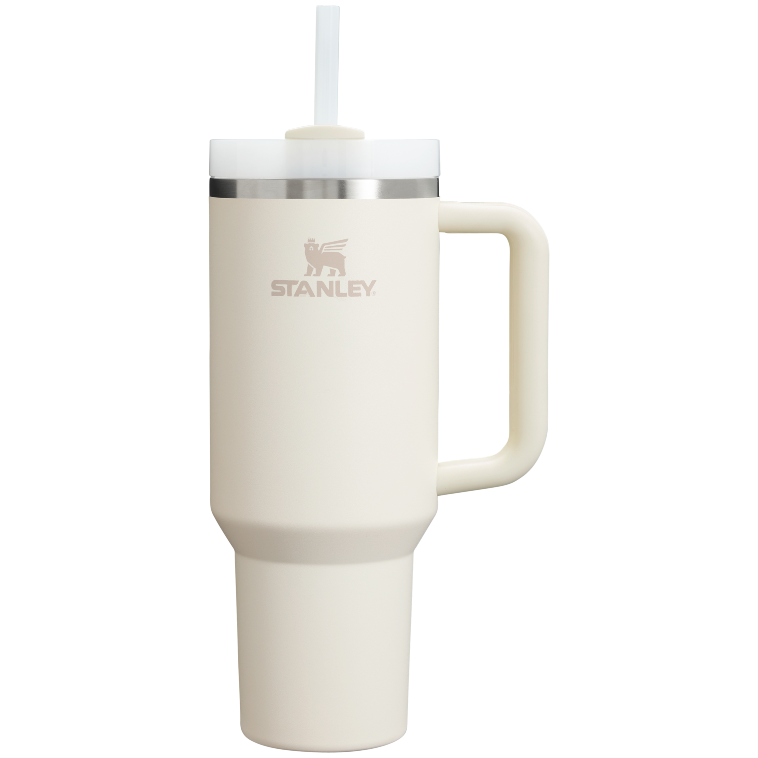 Splash-Resistant FlowState The Quencher H2.0 Flowstate Tumbler D050X - 40oz Large Capacity Car-Cup Friendly Quencher - Cream 2.0
