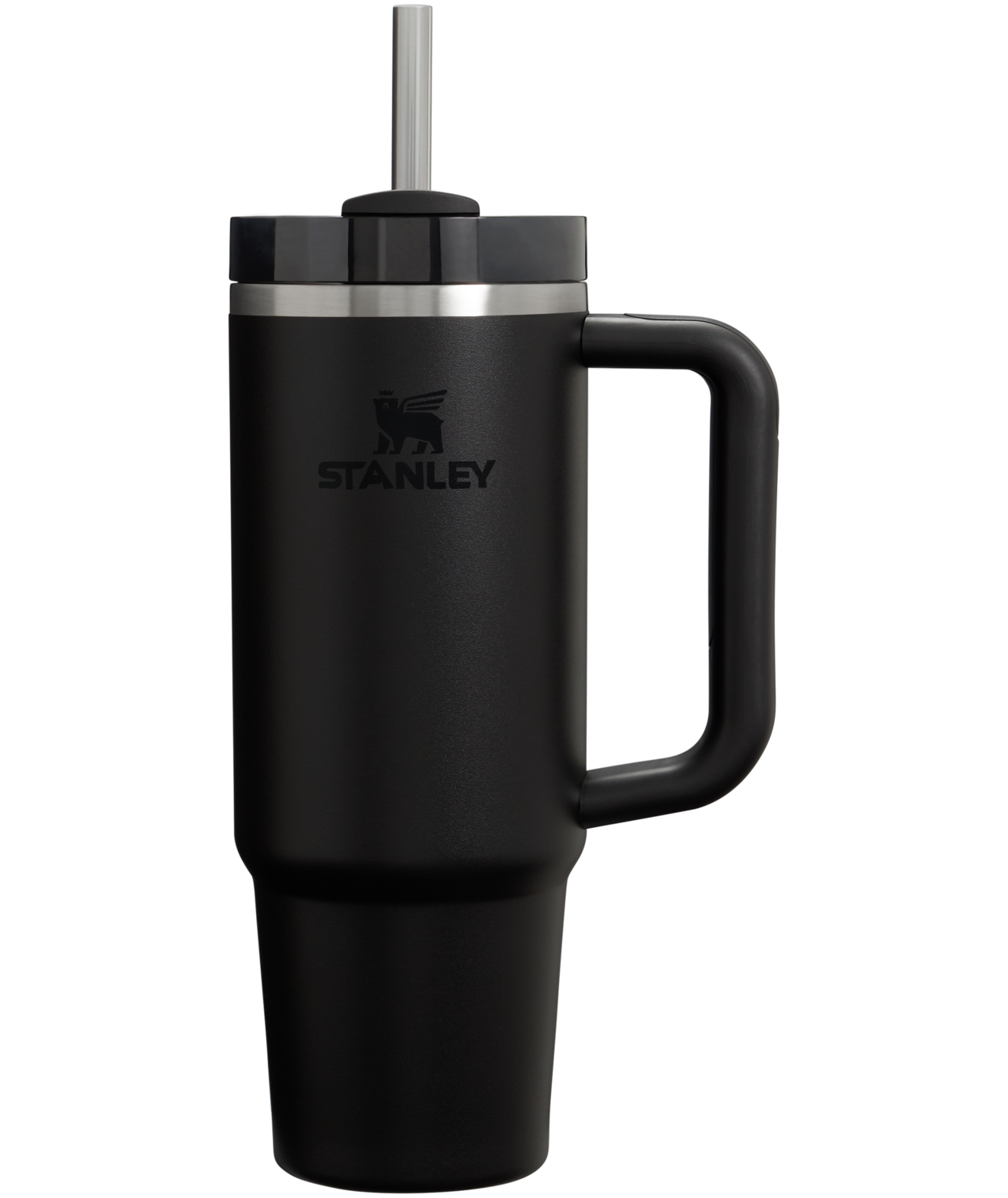 Insulated Travel The Quencher H2.0 Flowstate Tumbler | Stanley Create D331C - Double-Wall Vacuum Insulated Travel Tumbler with Straw - Black 2.0