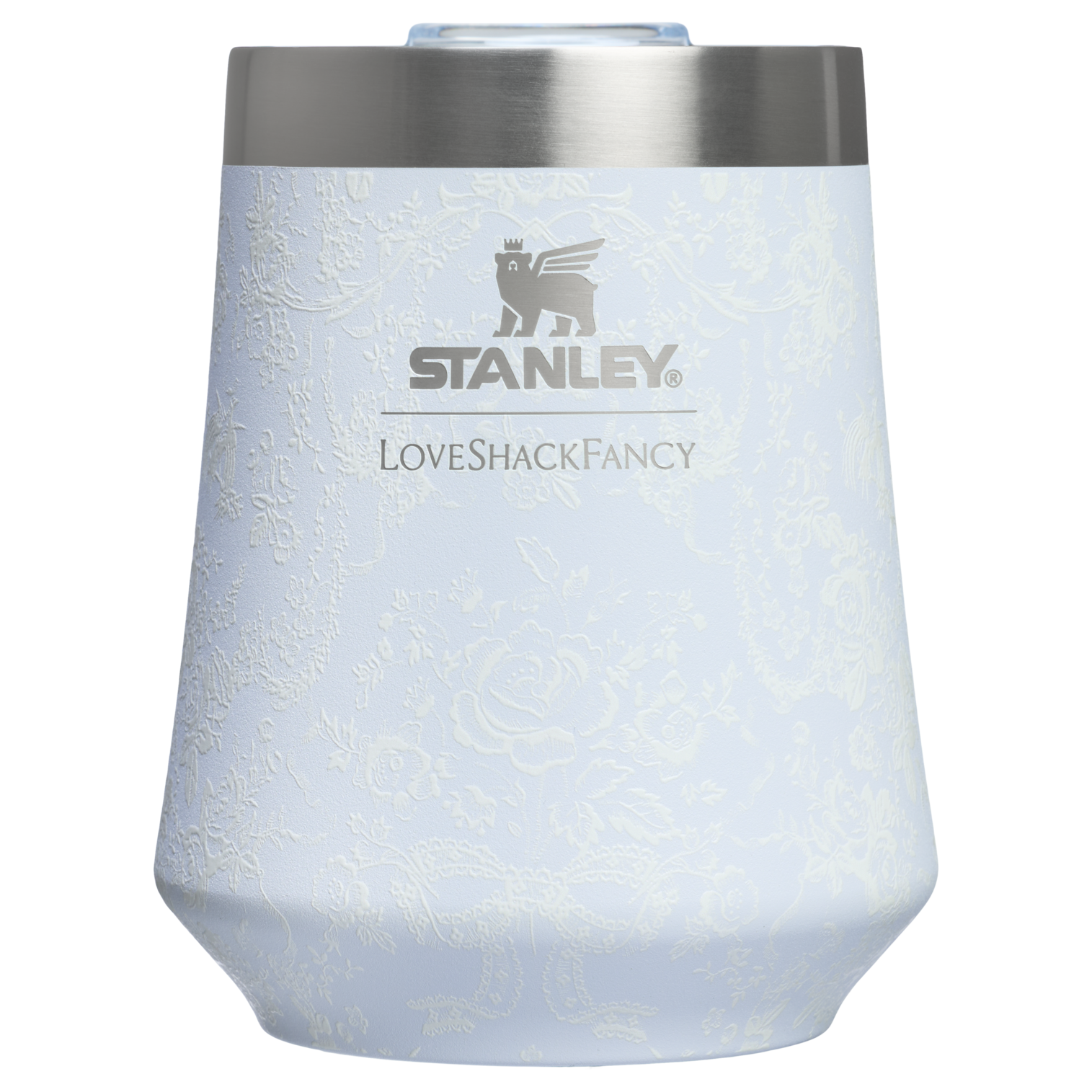 Premium Matte Stanley 1913 x LoveShackFancy Holiday Reserve Wine Tumbler D204X - Reserve Collection Stainless Steel Whiskey Cup - Baby Bow Pink Peppermint