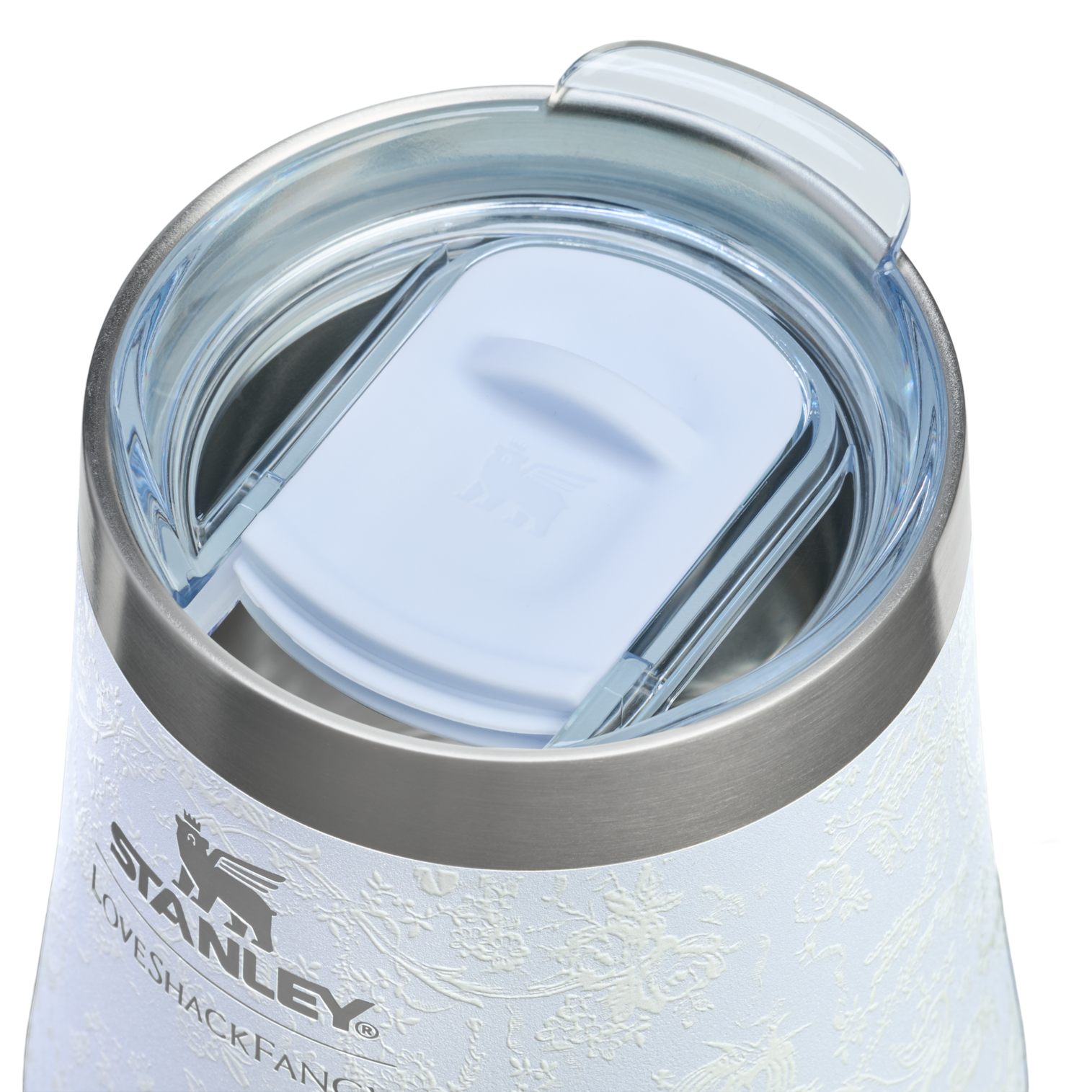 Shatterproof Luxury Stanley 1913 x LoveShackFancy Holiday Reserve Wine Tumbler D367F - Elegant Stemless Vacuum Insulated Wine Tumbler Detail