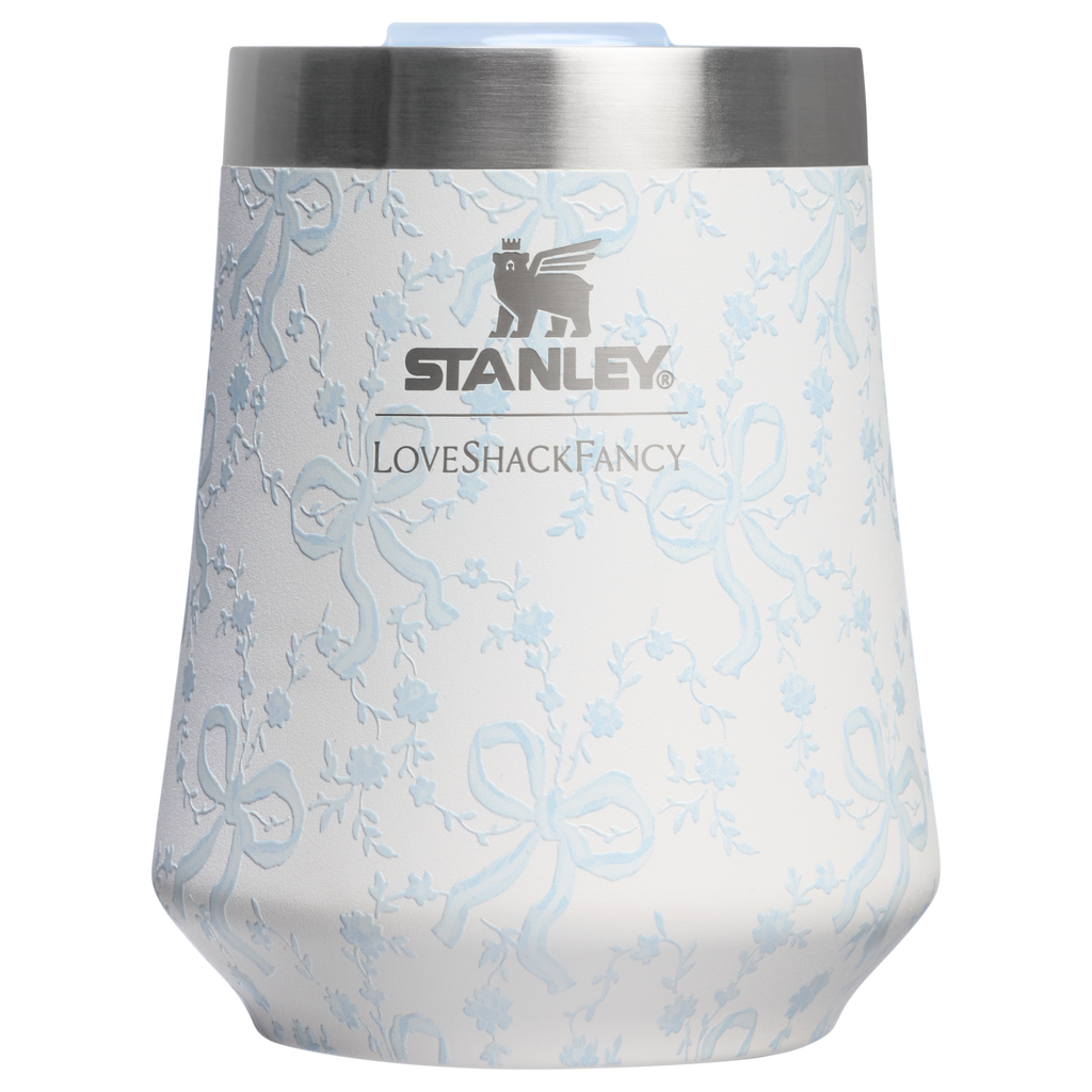 Flavor-Preserving Stanley 1913 x LoveShackFancy Holiday The Reserve Wine Tumbler Set | 2-pack D205C - Shatterproof Flavor-Preserving Cocktail Tumbler with Lid Detail