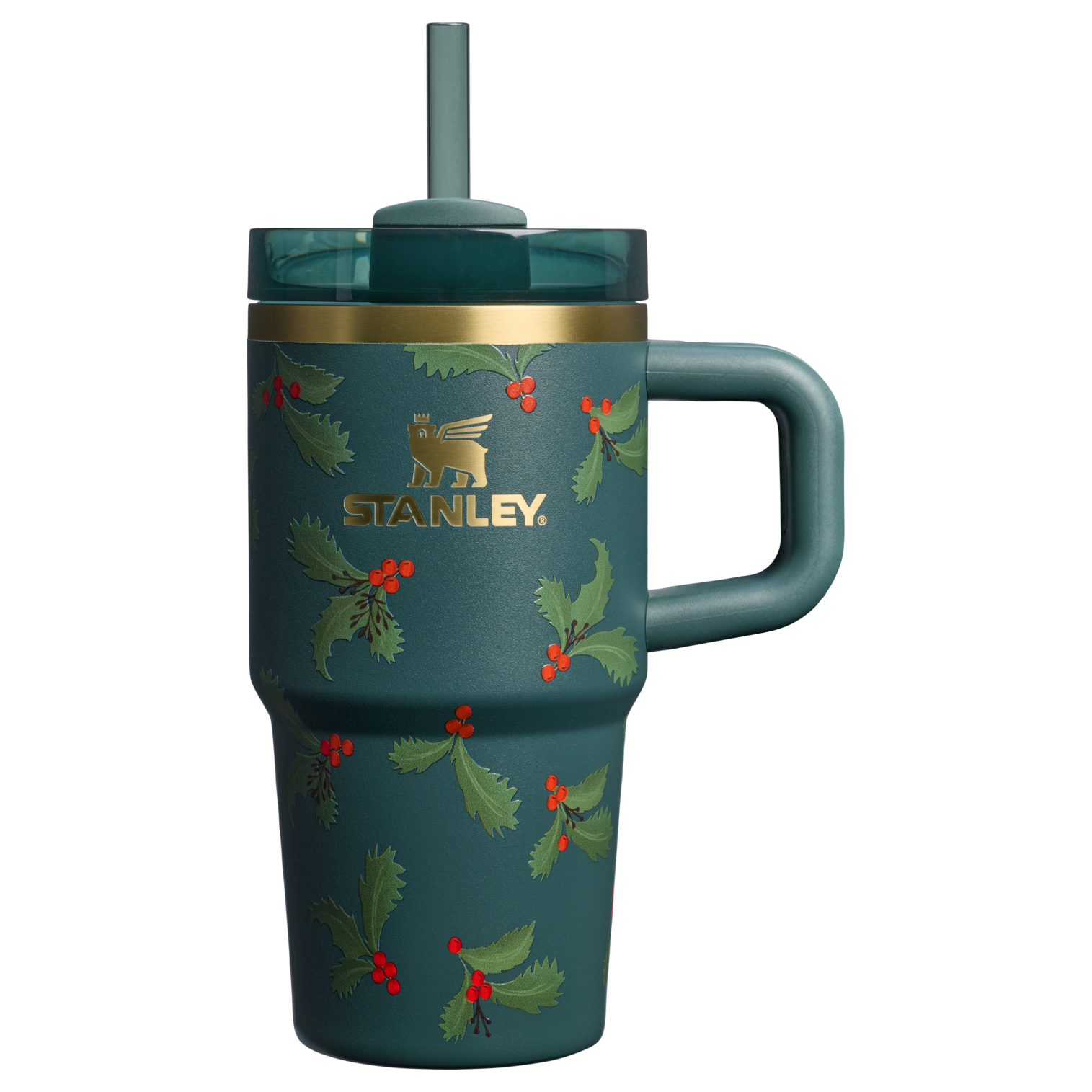 Large Capacity The Cheers & Cheer Quencher H2.O Flowstate Tumbler D192J - 40oz Large Capacity Car-Cup Friendly Quencher - Holiday Botanical