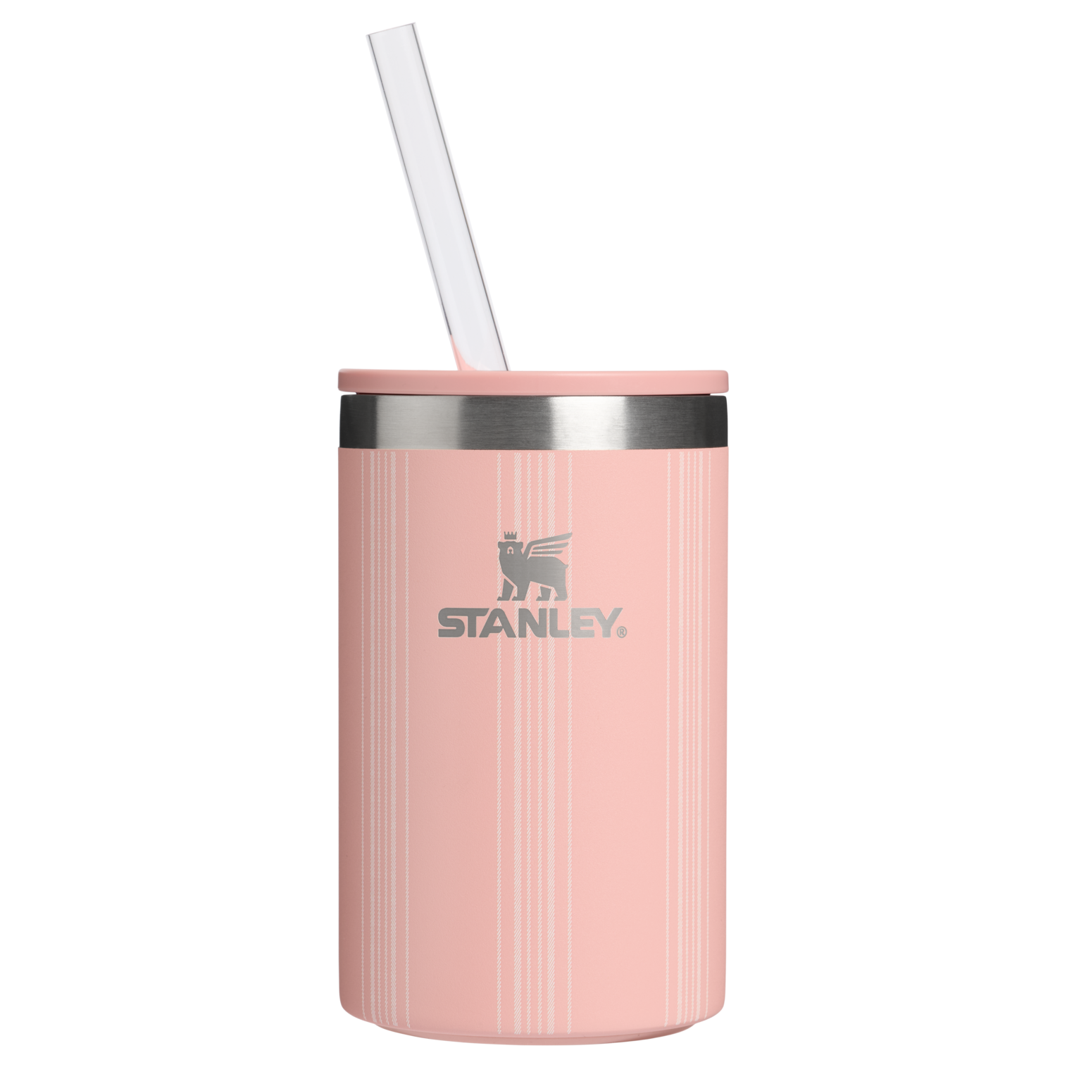 Portable Mini The Everyday Can Cooler Cup D353P - Julienne Series Portable Picnic Chiller Tote - Peach Rose Picnic Stripe