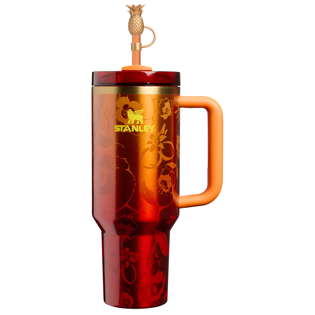 Double-Wall Vacuum The Stanley 1913 x Karol G Quencher H2.0 Flowstate Tumbler D275T - FlowState 3-Position Lid Insulated Travel Mug - 40oz | KAROL G FLOR