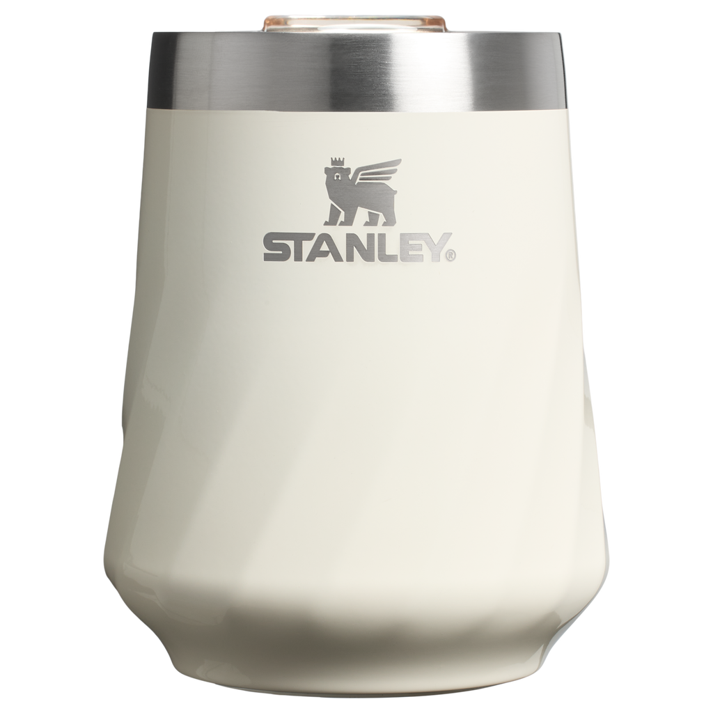 Flavor-Preserving The Textured Reserve Wine Tumbler D141Z - Premium Insulated Egg-Shaped Wine Glass for Outdoors - Cream Gloss