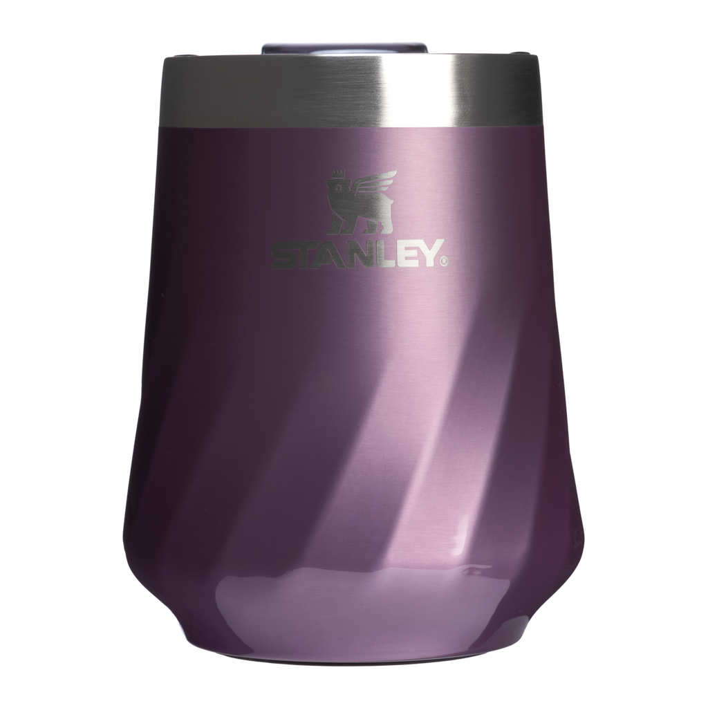 Flavor-Preserving The Textured Reserve Wine Tumbler D141Z - Premium Insulated Egg-Shaped Wine Glass for Outdoors - Wisteria Shine