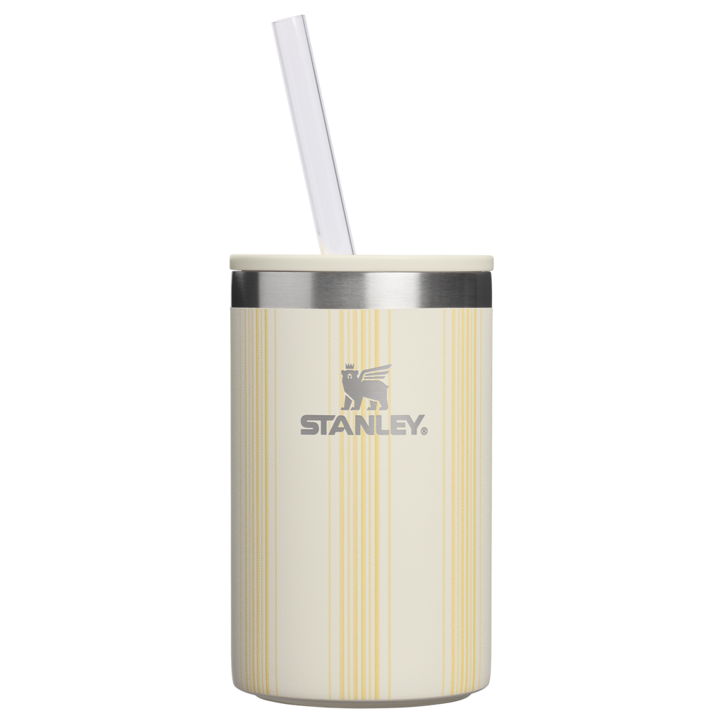 Portable Mini The Everyday Can Cooler Cup D353P - Julienne Series Portable Picnic Chiller Tote - Cream Picnic Stripe