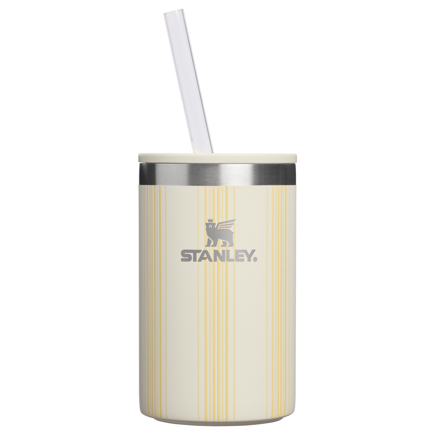 Portable Mini The Everyday Can Cooler Cup D353P - Julienne Series Portable Picnic Chiller Tote - Cream Picnic Stripe