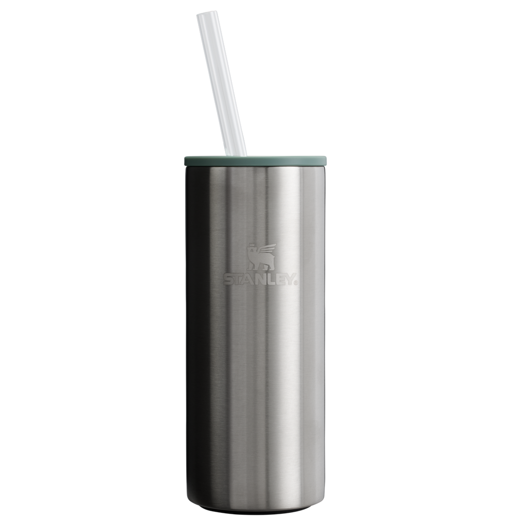 Premium All-Weather The Everyday Slim Can Cooler Cup D255E - Leak-Proof Insulated Mini Cooler Bag for Lunch - Stainless Steel Shale