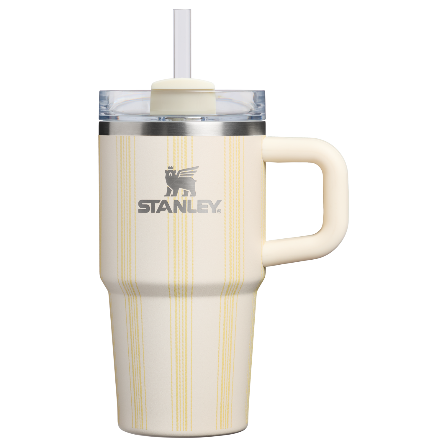 Car-Cup Friendly The Quencher H2.0 Flowstate Tumbler D344H - 40oz Large Capacity Car-Cup Friendly Quencher - Cream Picnic Stripe