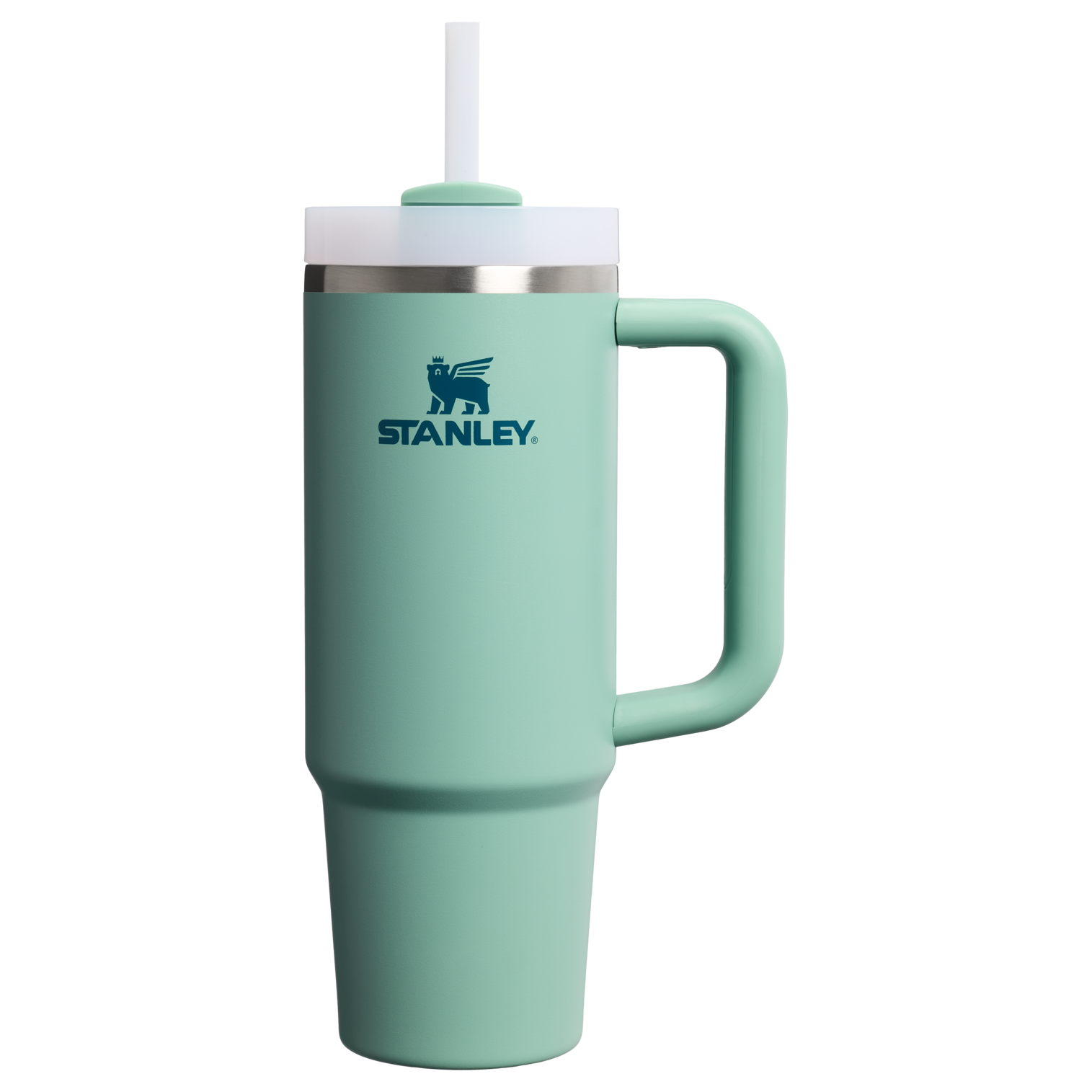 Insulated Travel The Quencher H2.0 Flowstate Tumbler | Stanley Create D331C - Double-Wall Vacuum Insulated Travel Tumbler with Straw - Spring Green