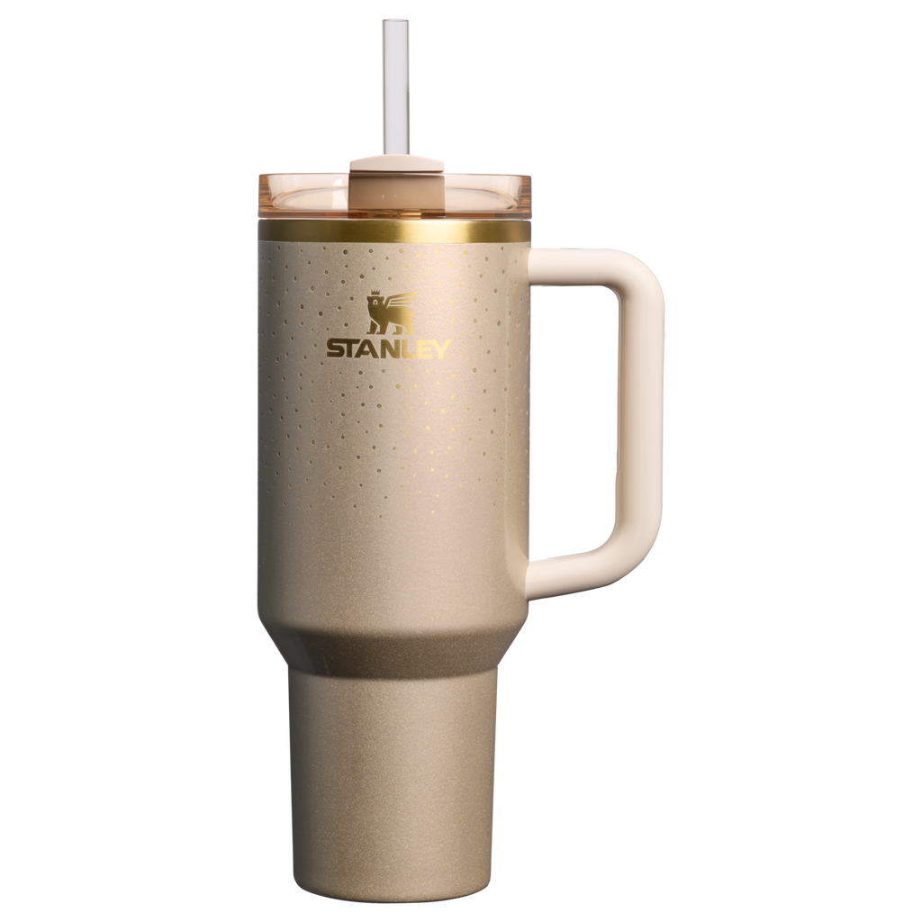 Double-Wall Vacuum The Cheers & Cheer Quencher H2.0 Flowstate Tumbler D188Q - Premium Stainless Steel Straw Cup for All-Day Hydration - Prosecco Shimmer