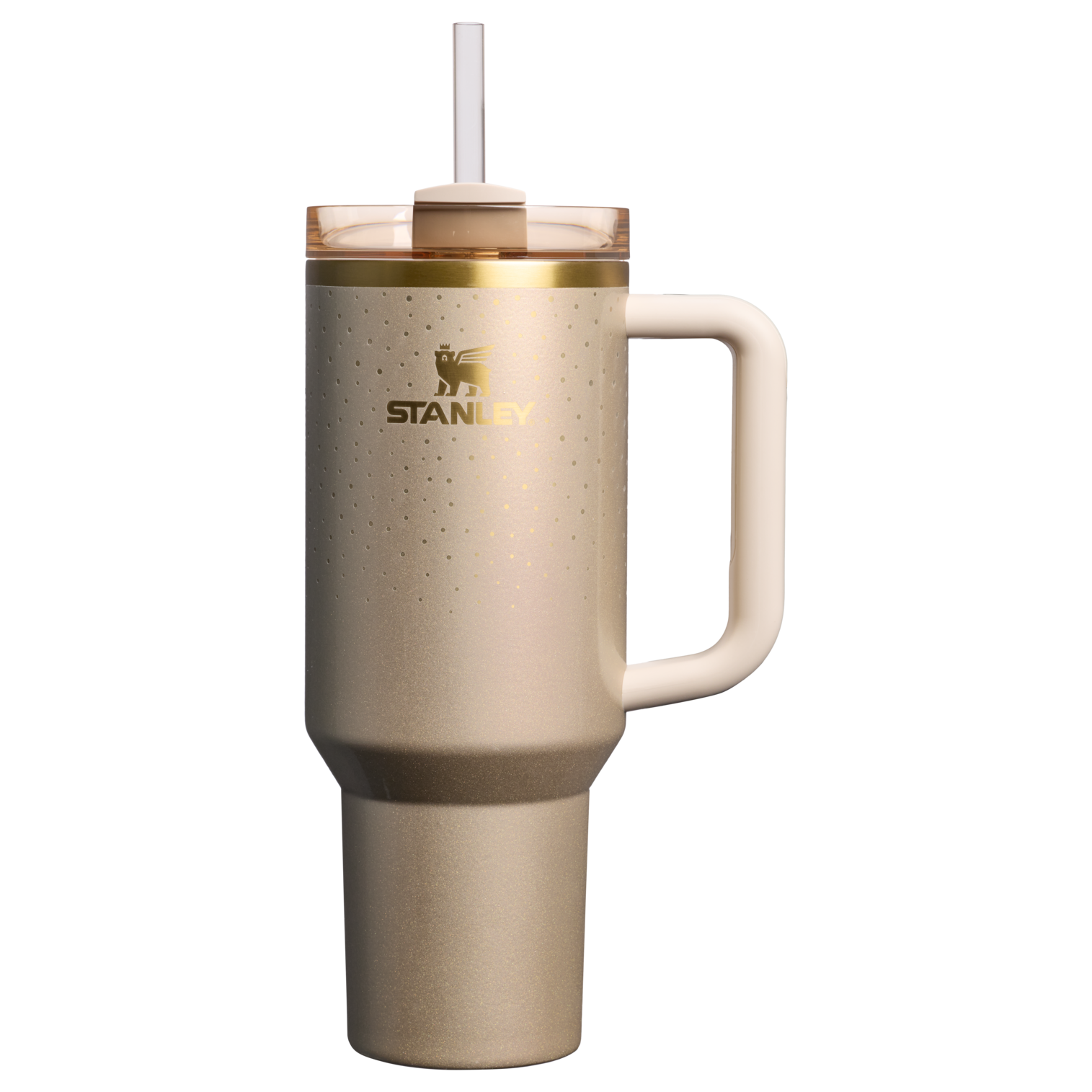 Double-Wall Vacuum The Cheers & Cheer Quencher H2.0 Flowstate Tumbler D188Q - Premium Stainless Steel Straw Cup for All-Day Hydration - Prosecco Shimmer