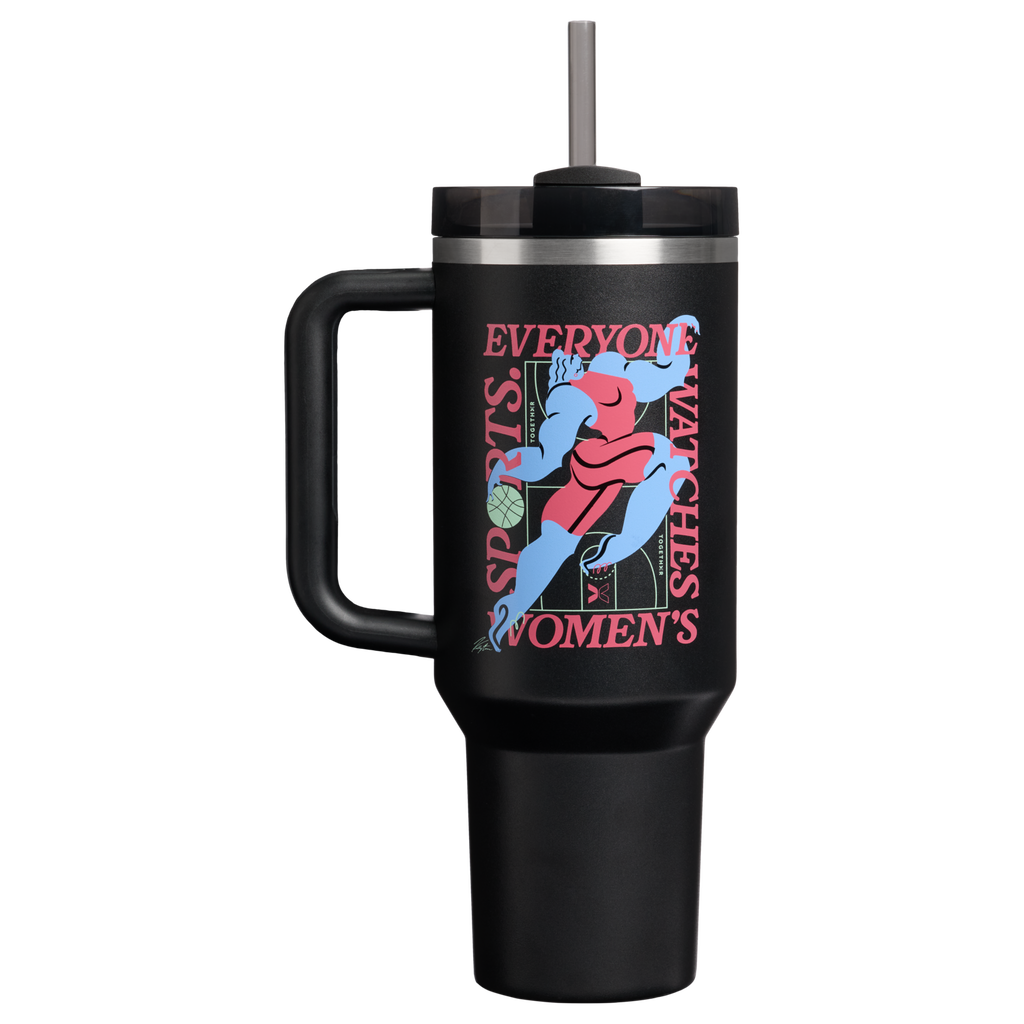 Insulated Travel The Quencher H2.0 Flowstate Tumbler D340Y - Double-Wall Vacuum Insulated Travel Tumbler with Straw - Tournament Black