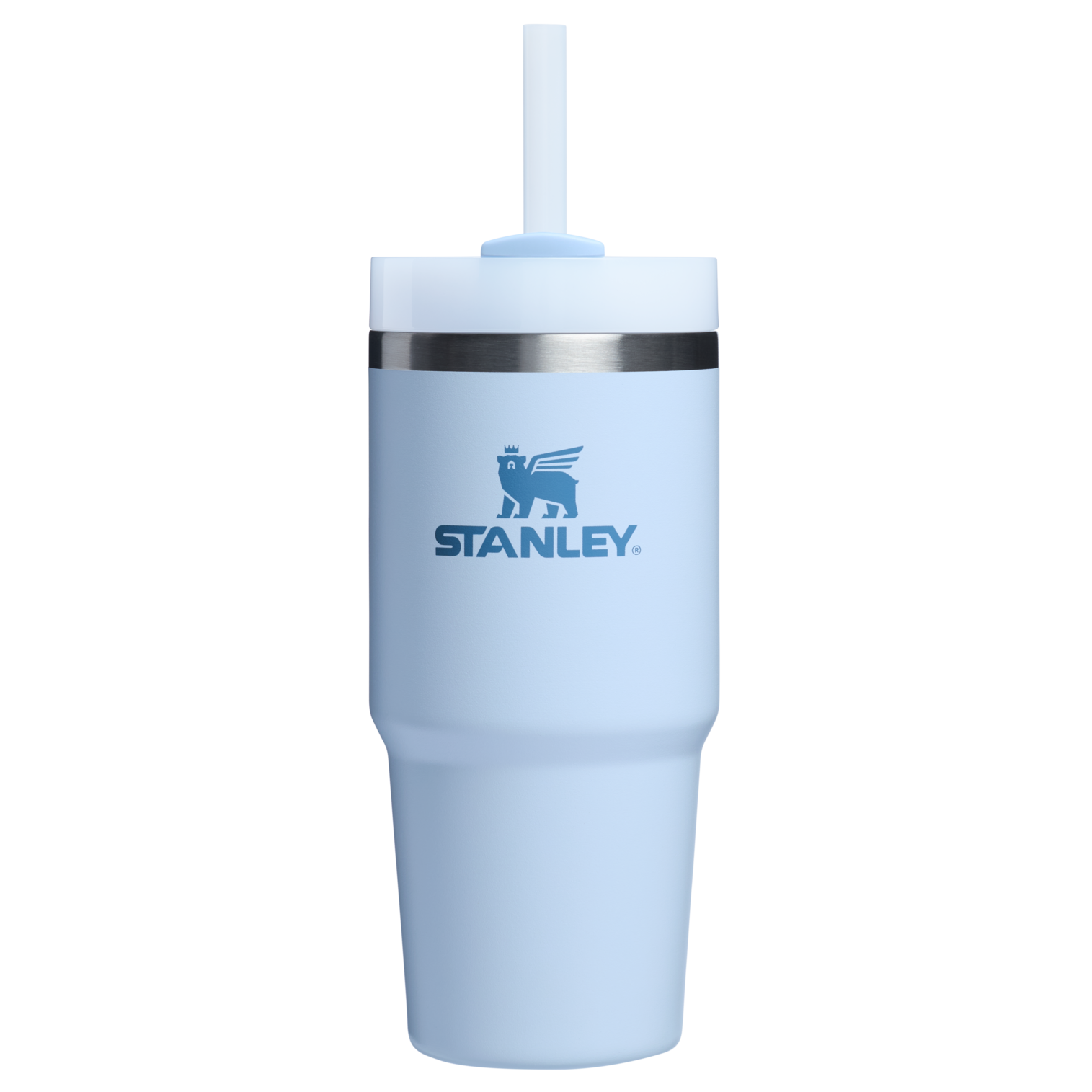 Double-Wall Vacuum The Quencher H2.0 Flowstate Tumbler  | Stanley Create D329E - Premium Stainless Steel Straw Cup for All-Day Hydration - Glacier