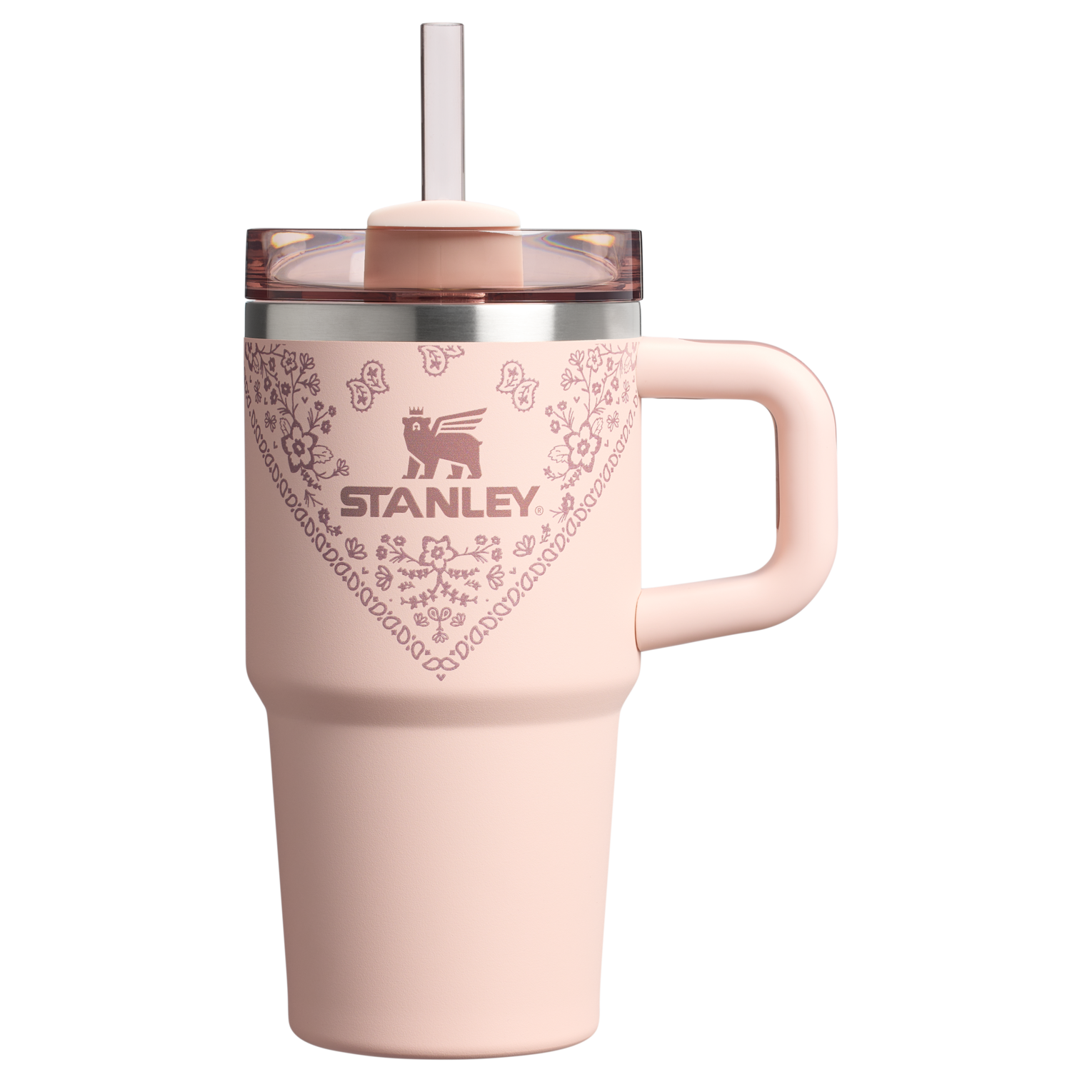 Double-Wall Vacuum The Quencher H2.O Flowstate Tumbler D124E - 40oz Large Capacity Car-Cup Friendly Quencher - Conch Floral