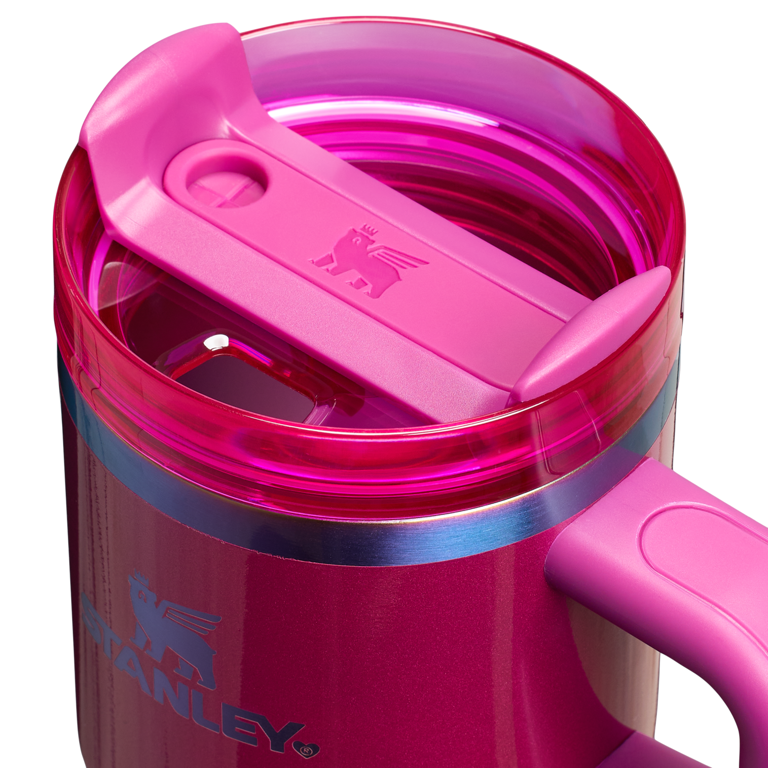 Insulated Travel The Quencher H2.O Flowstate Tumbler with Handle | Stanley Create D309N - FlowState 3-Position Lid Insulated Travel Mug Detail