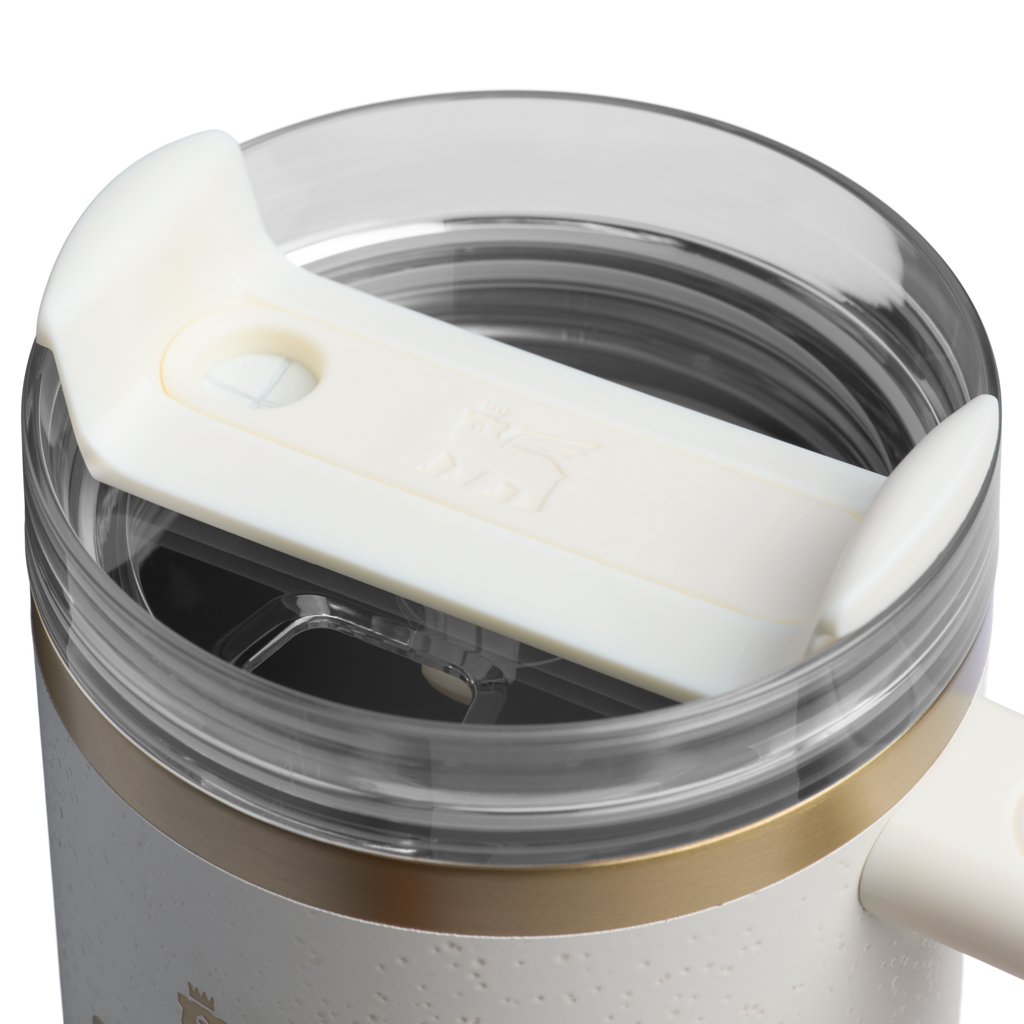 Insulated Travel The Quencher H2.0 Flowstate Tumbler | Stanley Create D331C - Double-Wall Vacuum Insulated Travel Tumbler with Straw Detail