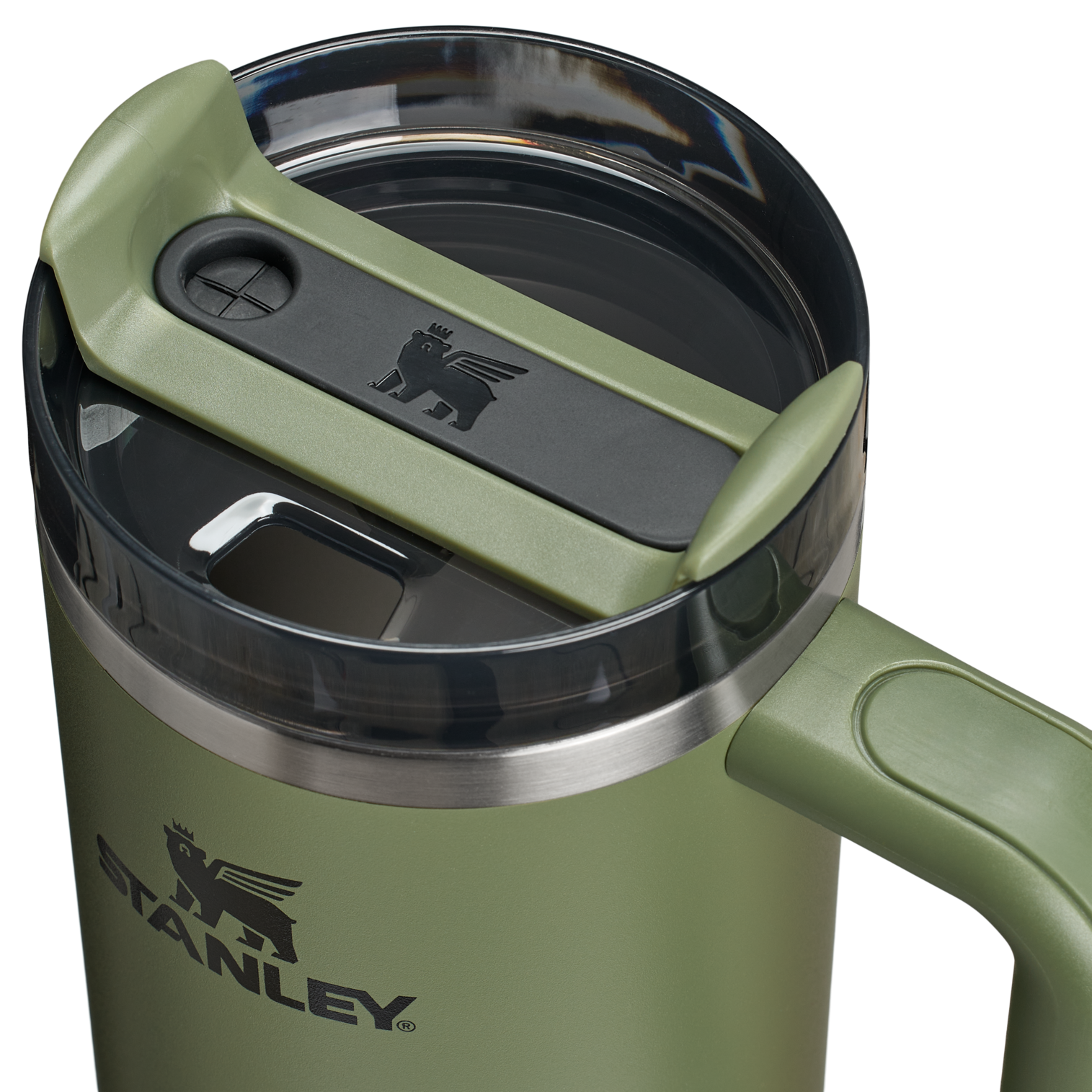 Insulated Travel The Quencher H2.0 Flowstate Tumbler | Stanley Create D331C - Double-Wall Vacuum Insulated Travel Tumbler with Straw Detail