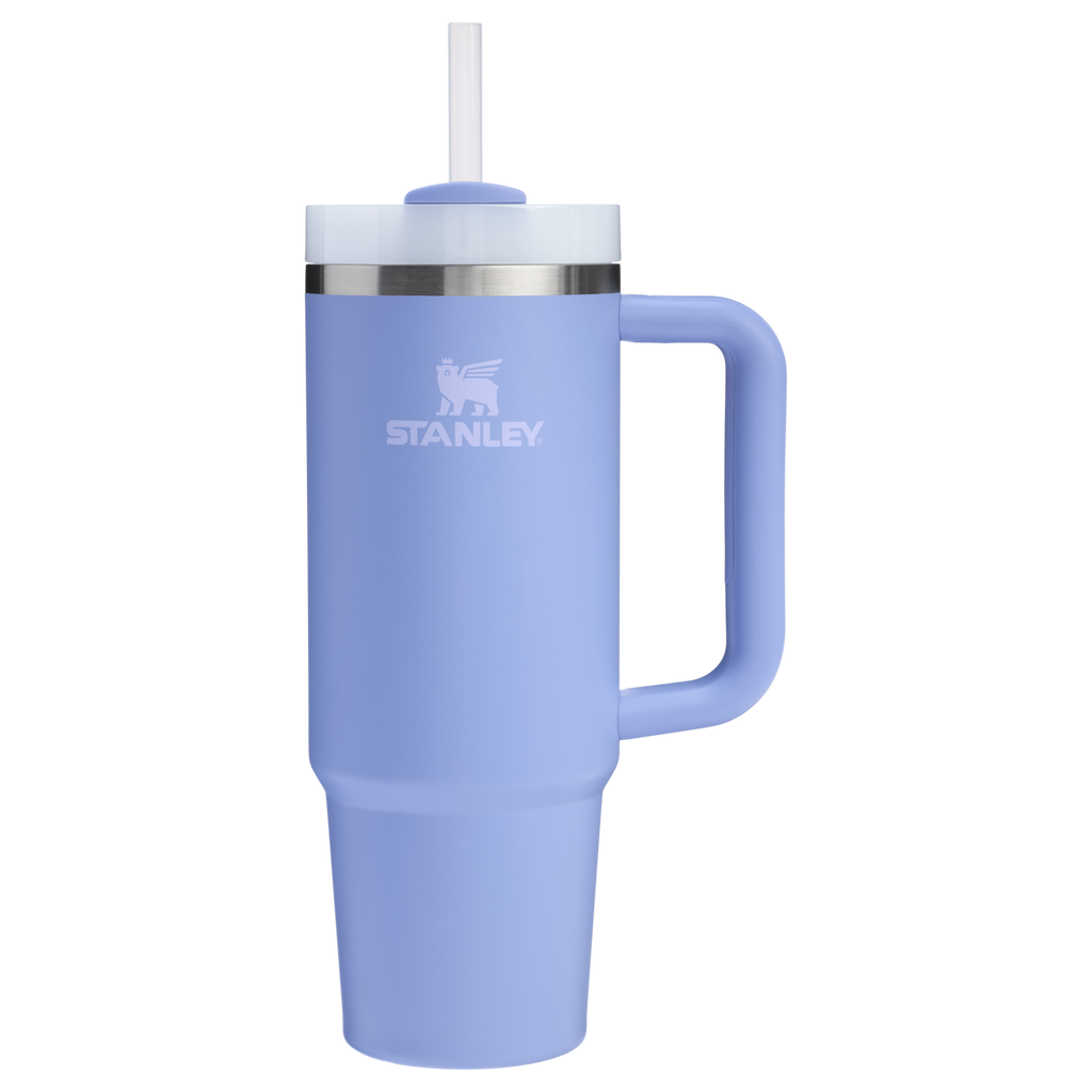Insulated Travel The Quencher H2.0 Flowstate Tumbler | Stanley Create D331C - Double-Wall Vacuum Insulated Travel Tumbler with Straw - Hydrangea