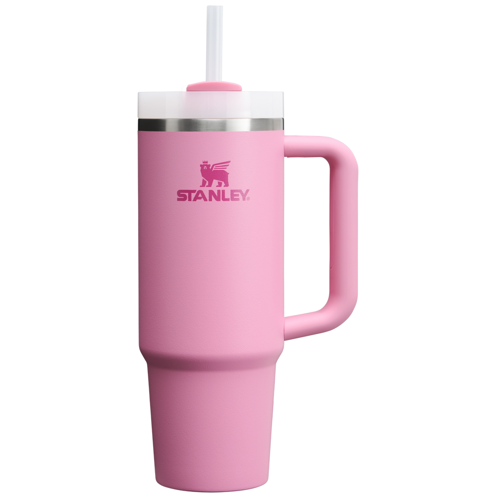 Insulated Travel The Quencher H2.0 Flowstate Tumbler | Stanley Create D331C - Double-Wall Vacuum Insulated Travel Tumbler with Straw - Peony