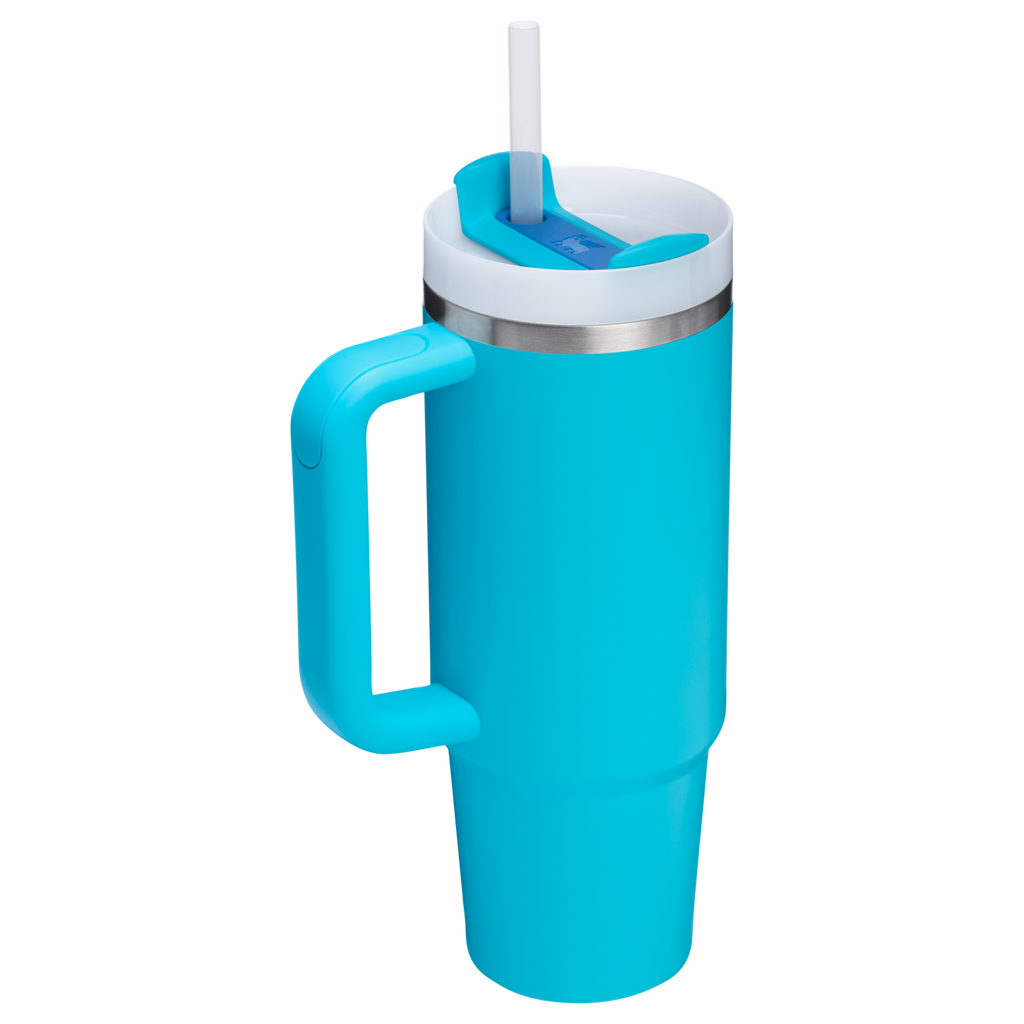 Insulated Travel The Quencher H2.0 Flowstate Tumbler | Stanley Create D331C - Double-Wall Vacuum Insulated Travel Tumbler with Straw Detail