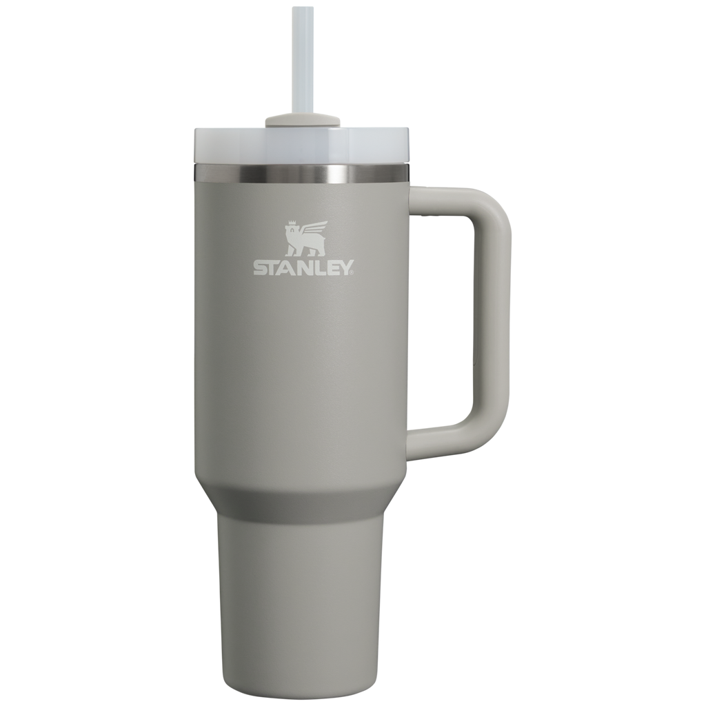 Splash-Resistant FlowState The Quencher H2.0 Flowstate Tumbler D050X - 40oz Large Capacity Car-Cup Friendly Quencher - Ash