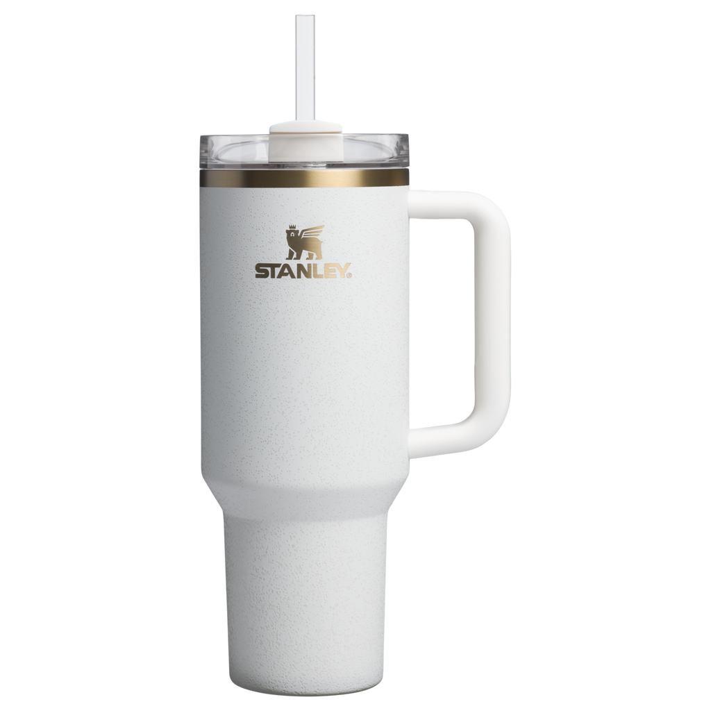 Splash-Resistant FlowState The Quencher H2.0 Flowstate Tumbler D050X - 40oz Large Capacity Car-Cup Friendly Quencher - Cream Moon
