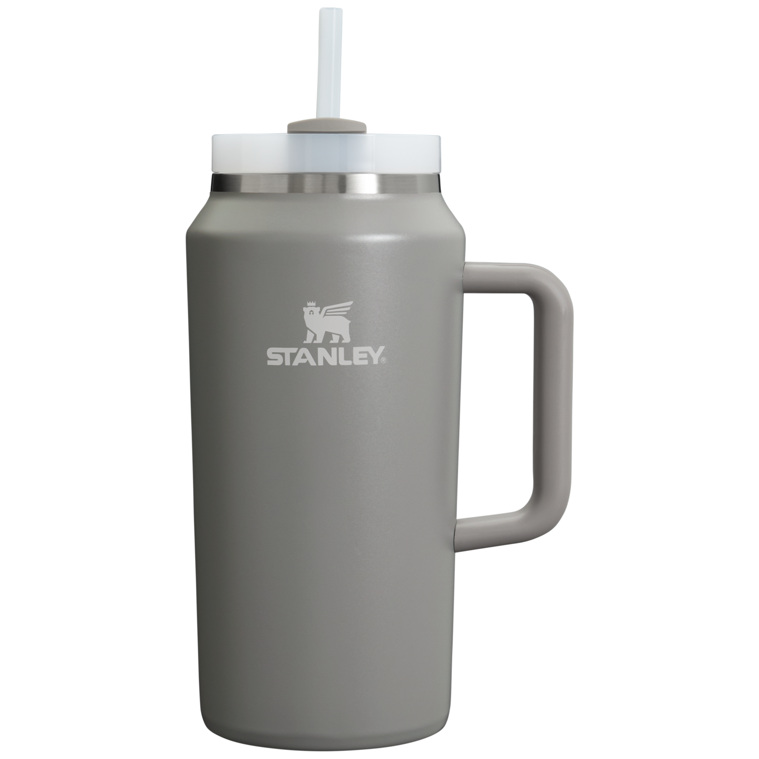 Large Capacity The Quencher H2.0 Flowstate Tumbler D033Q - Double-Wall Vacuum Insulated Travel Tumbler with Straw - Stone