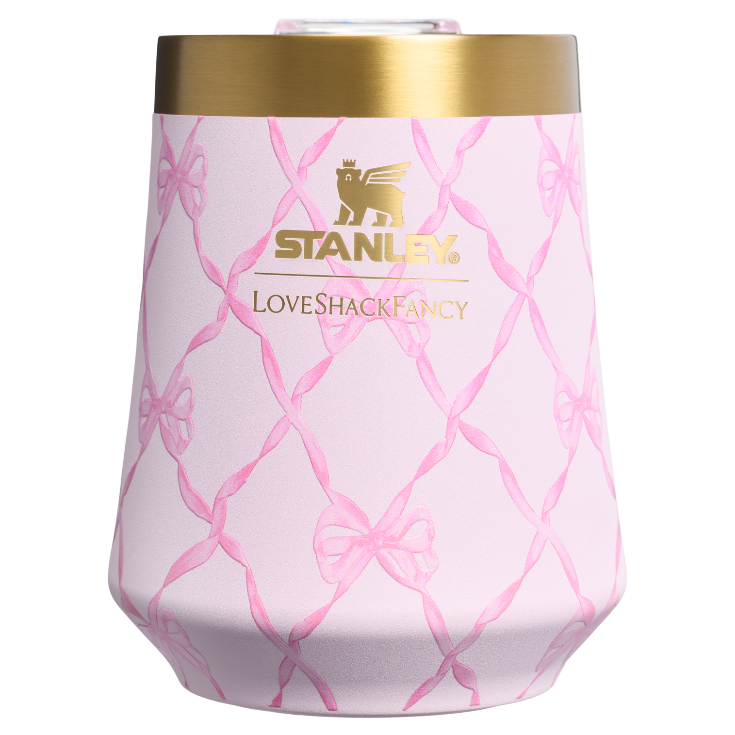 Premium Matte Stanley 1913 x LoveShackFancy Holiday Reserve Wine Tumbler D204X - Reserve Collection Stainless Steel Whiskey Cup Detail