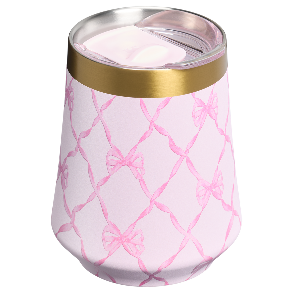 Premium Matte Stanley 1913 x LoveShackFancy Holiday Reserve Wine Tumbler D204X - Reserve Collection Stainless Steel Whiskey Cup Detail