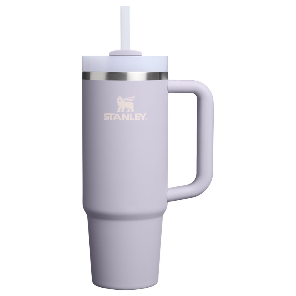 Insulated Travel The Quencher H2.0 Flowstate Tumbler | Stanley Create D331C - Double-Wall Vacuum Insulated Travel Tumbler with Straw - Purple Dust