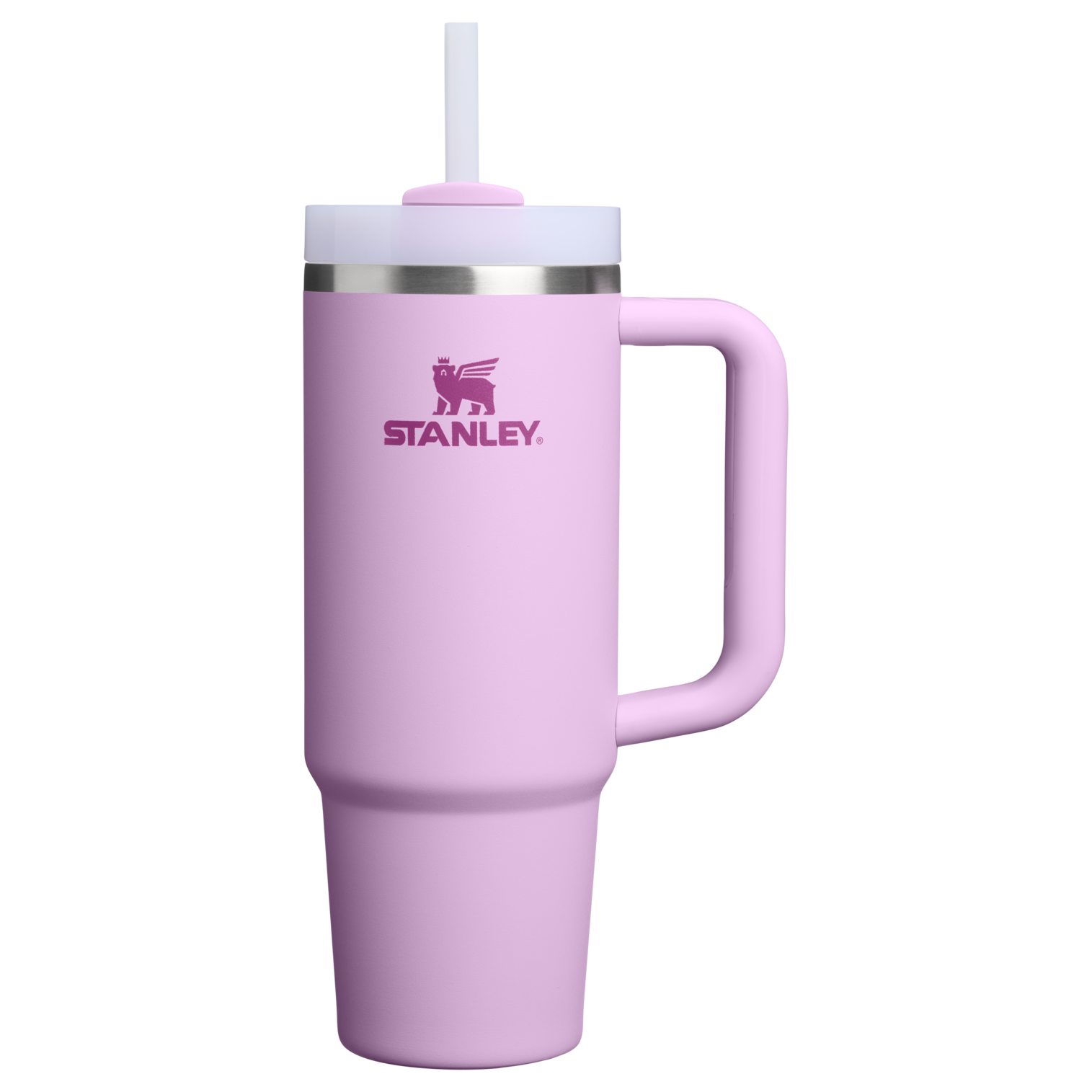 Insulated Travel The Quencher H2.0 Flowstate Tumbler | Stanley Create D331C - Double-Wall Vacuum Insulated Travel Tumbler with Straw - Soft Orchid