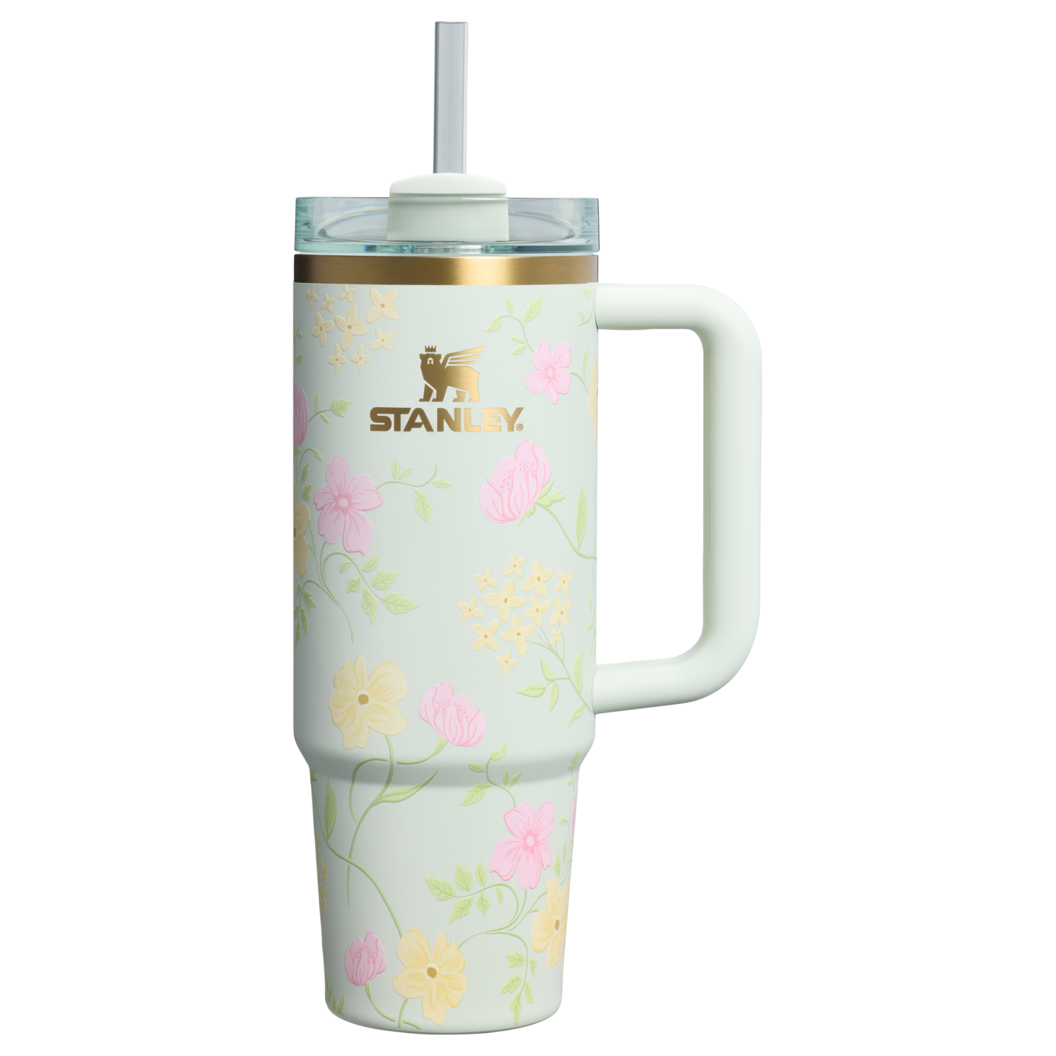 Double-Wall Vacuum The Easter Quencher H2.0 Flowstate Tumbler D257F - Double-Wall Vacuum Insulated Travel Tumbler with Straw - Spring Blossoms