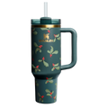 Double-Wall Vacuum The Cheers & Cheer Quencher H2.0 Flowstate Tumbler D188Q - Premium Stainless Steel Straw Cup for All-Day Hydration - Holiday Botanical
