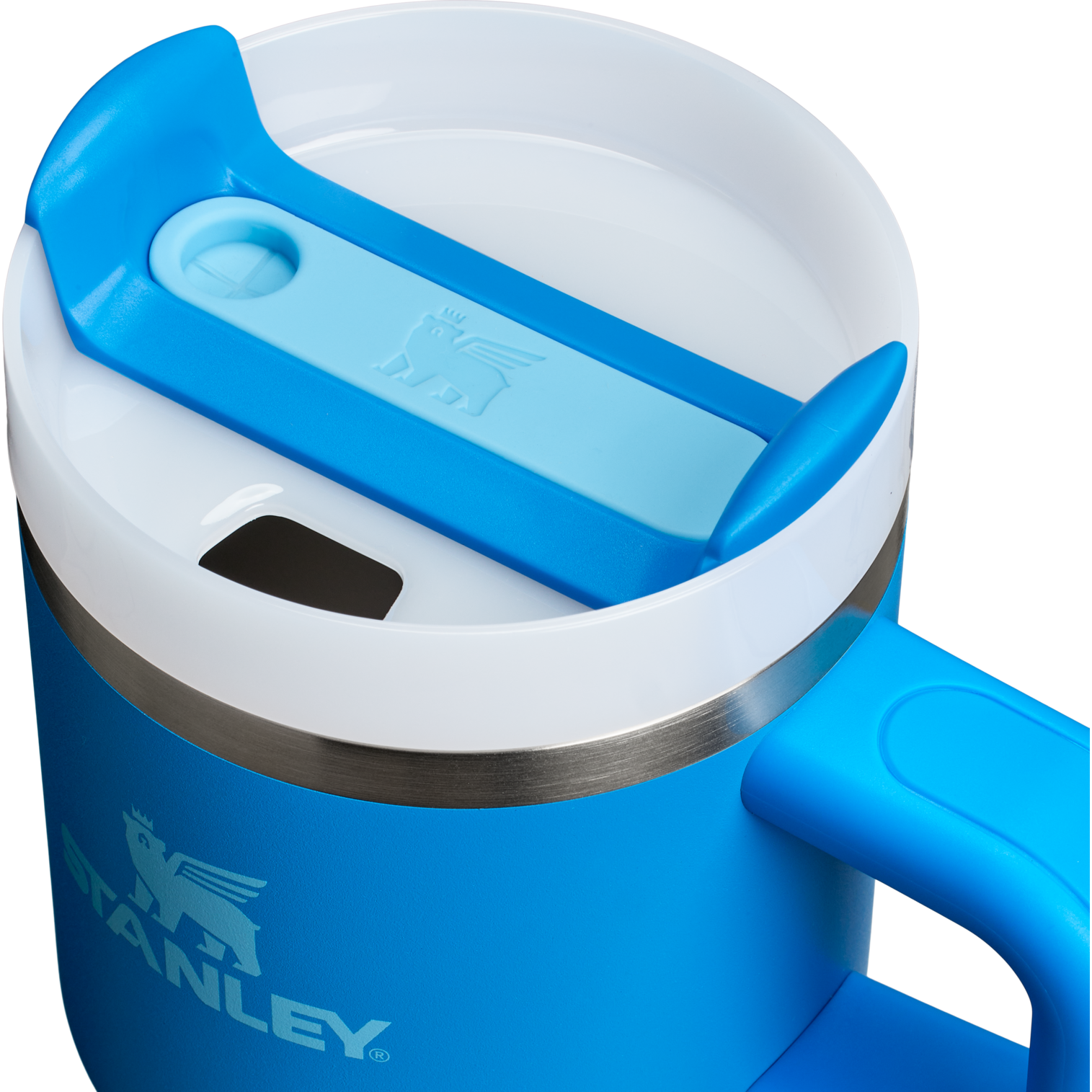 Insulated Travel The Quencher H2.O Flowstate Tumbler with Handle | Stanley Create D309N - FlowState 3-Position Lid Insulated Travel Mug Detail
