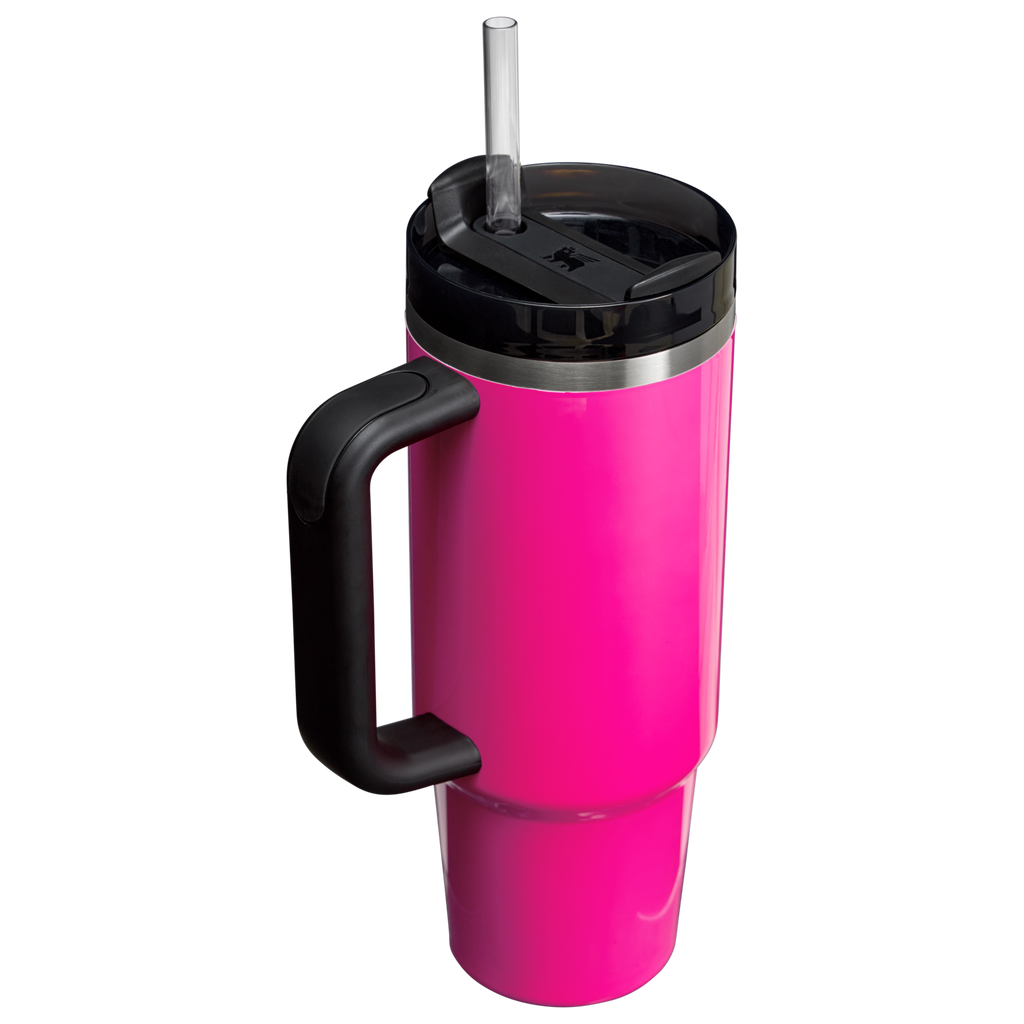 Insulated Travel The Quencher H2.0 Flowstate Tumbler | Stanley Create D331C - Double-Wall Vacuum Insulated Travel Tumbler with Straw Detail