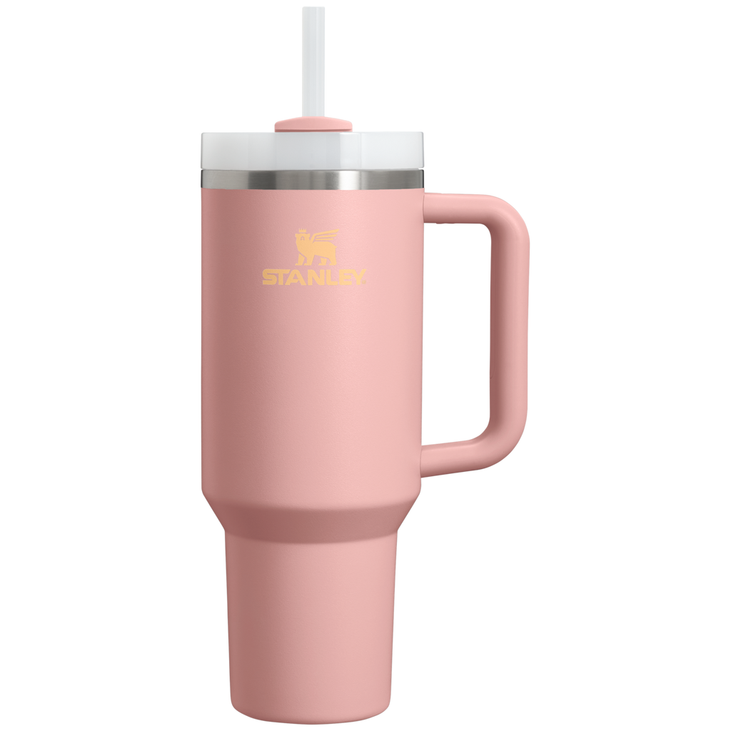 Splash-Resistant FlowState The Quencher H2.0 Flowstate Tumbler D050X - 40oz Large Capacity Car-Cup Friendly Quencher - Peach Rose