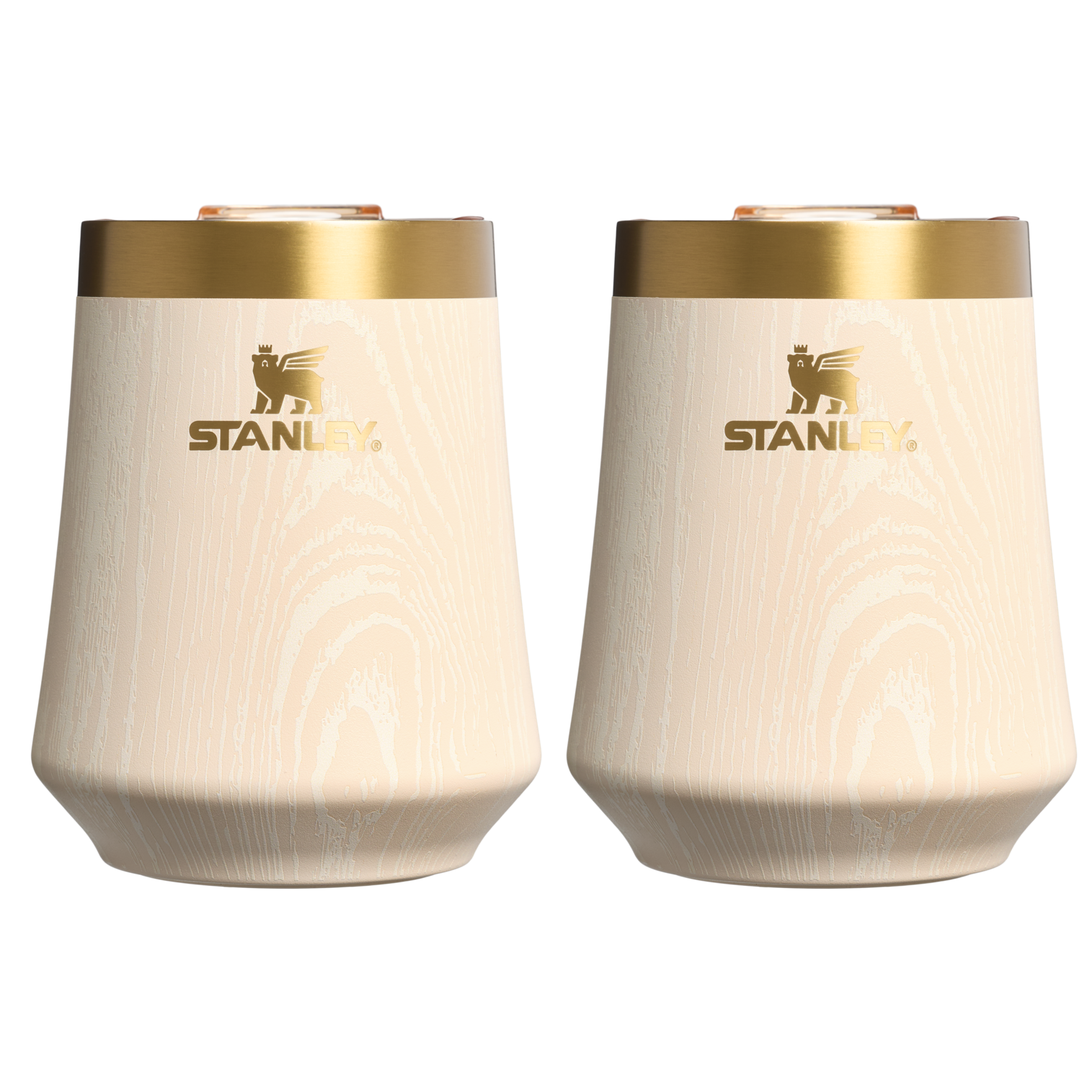 Elegant Stemless The Cheers & Cheer Reserve Wine Tumbler | 2-pack D190T - Elegant Stemless Vacuum Insulated Wine Tumbler - Birch Woodgrain