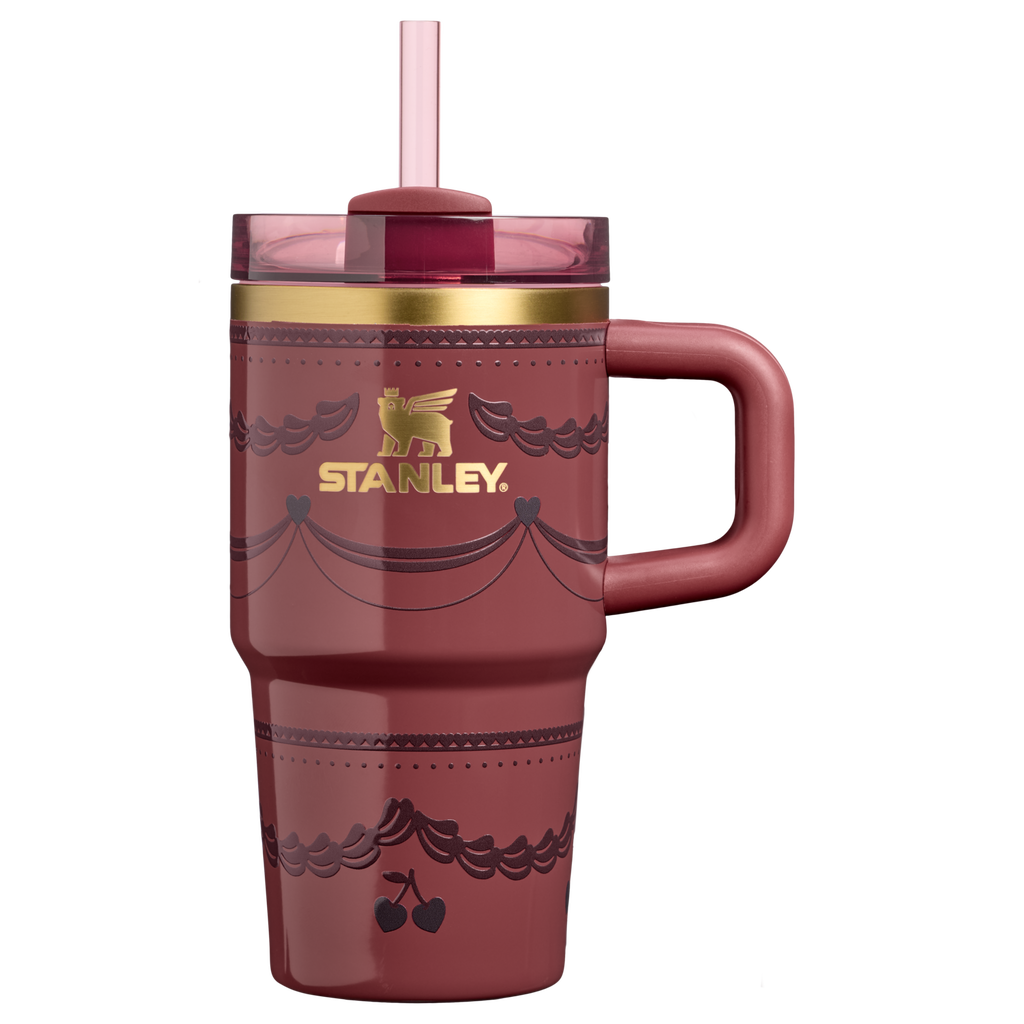 Splash-Resistant FlowState The Valentine’s Day Quencher H2.0  Flowstate Tumbler D234X - FlowState 3-Position Lid Insulated Travel Mug - Red Velvet Cake