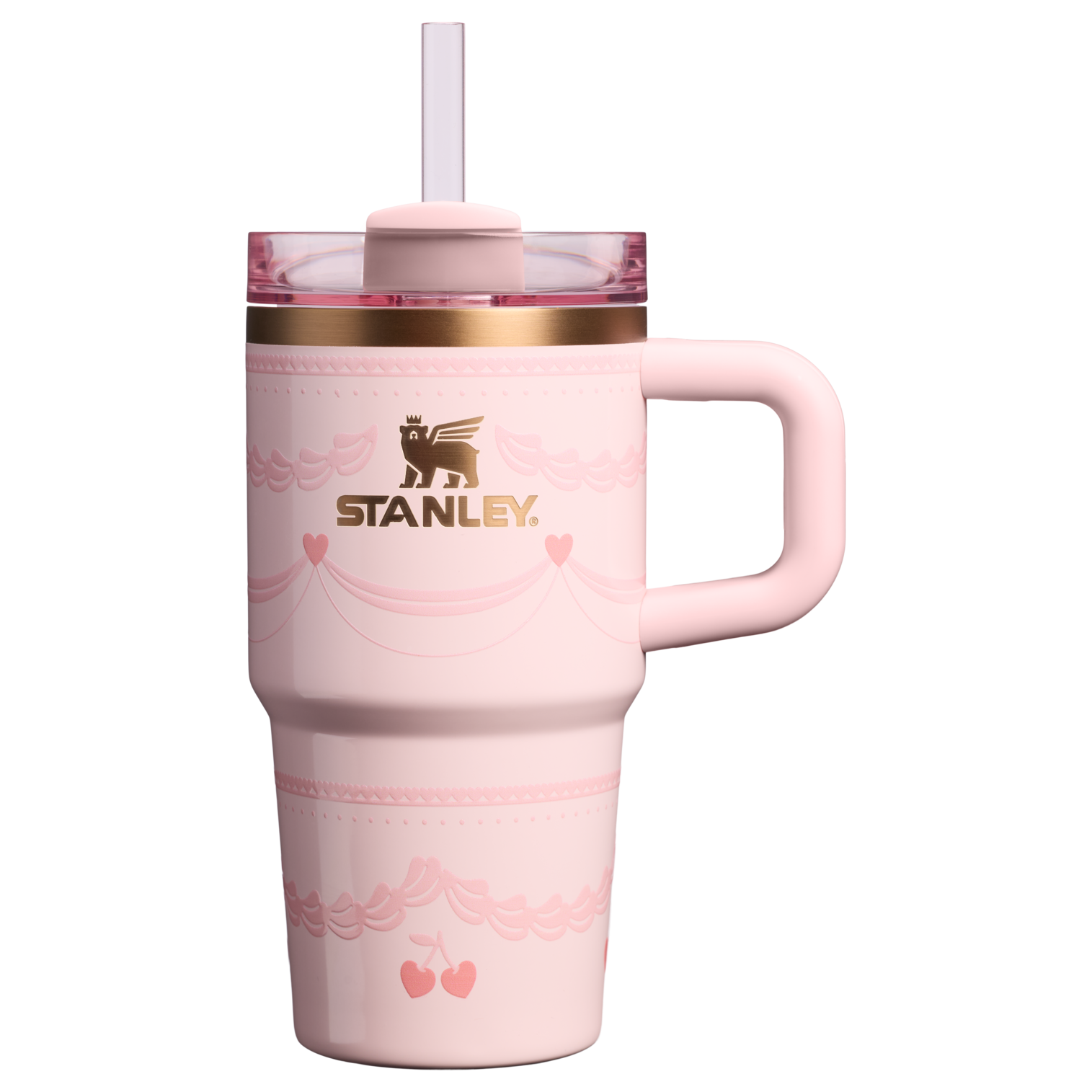 Splash-Resistant FlowState The Valentine’s Day Quencher H2.0  Flowstate Tumbler D234X - FlowState 3-Position Lid Insulated Travel Mug - Pink Velvet Cake
