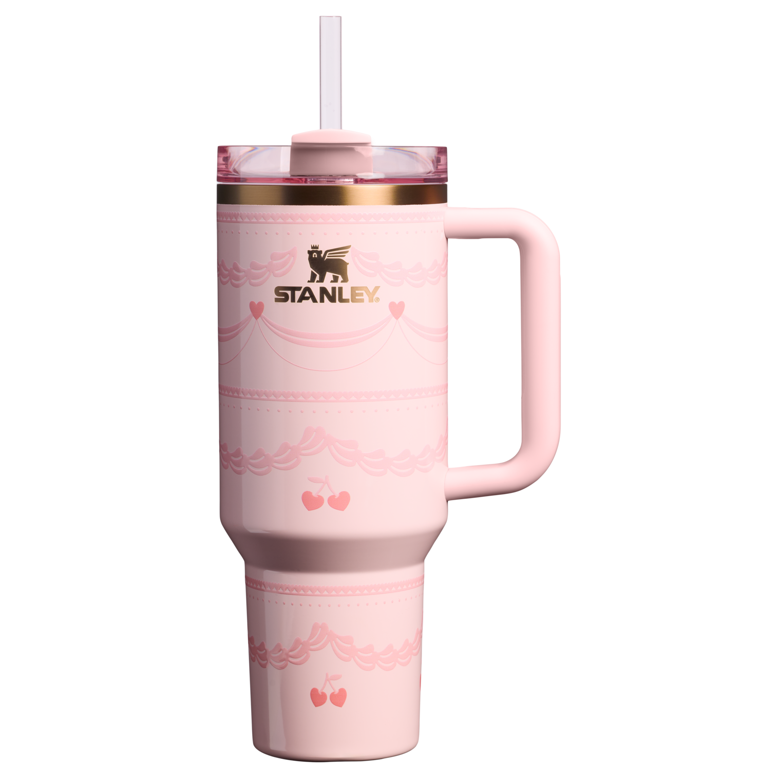 Insulated Travel The Valentine’s Day Quencher H2.0 Flowstate Tumbler D231T - Premium Stainless Steel Straw Cup for All-Day Hydration - Pink Velvet Cake