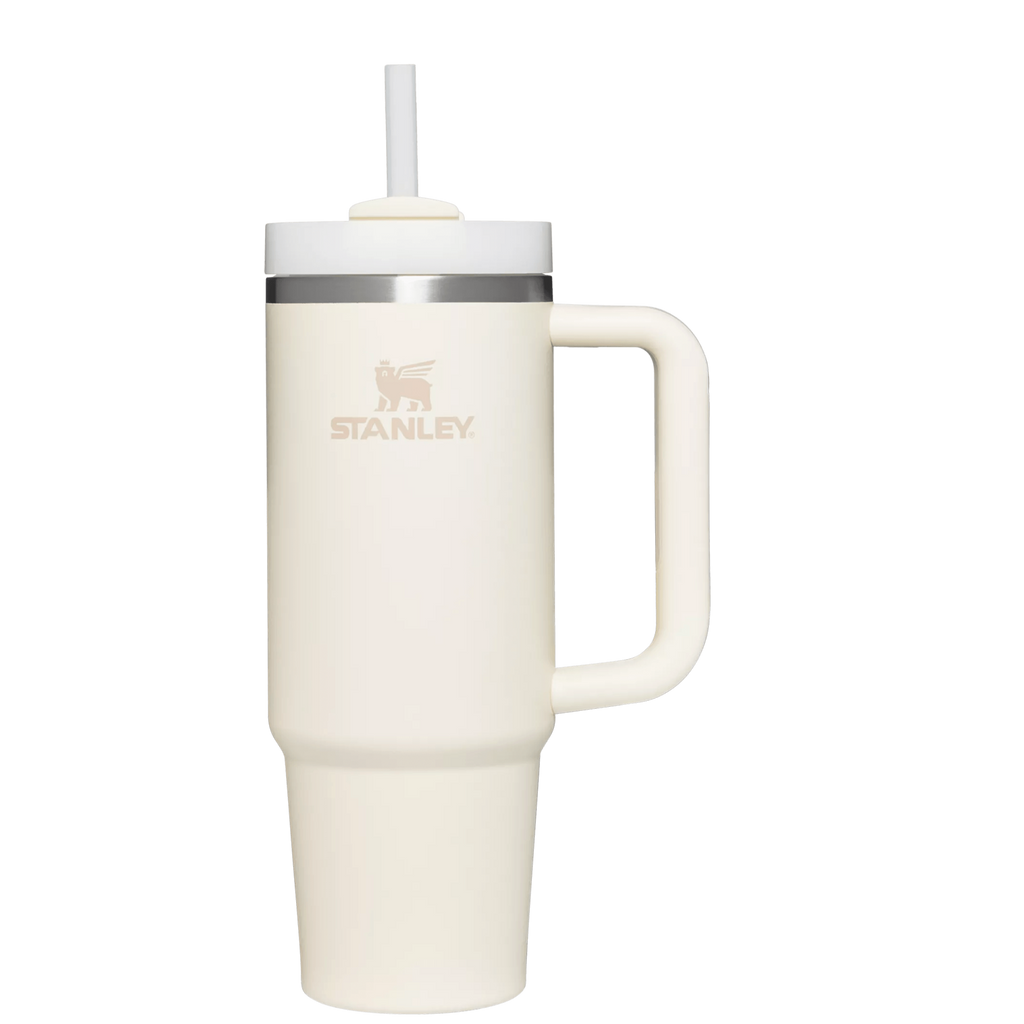 Insulated Travel The Quencher H2.0 Flowstate Tumbler | Stanley Create D331C - Double-Wall Vacuum Insulated Travel Tumbler with Straw - Cream